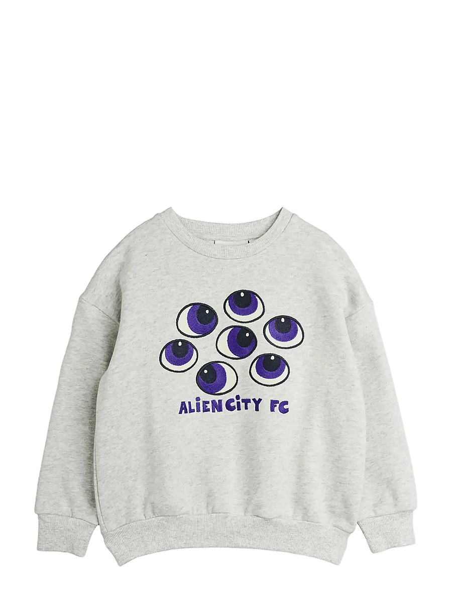 Mini Rodini - Eyes emb sweatshirt - dressipluusid - grey melange - 0