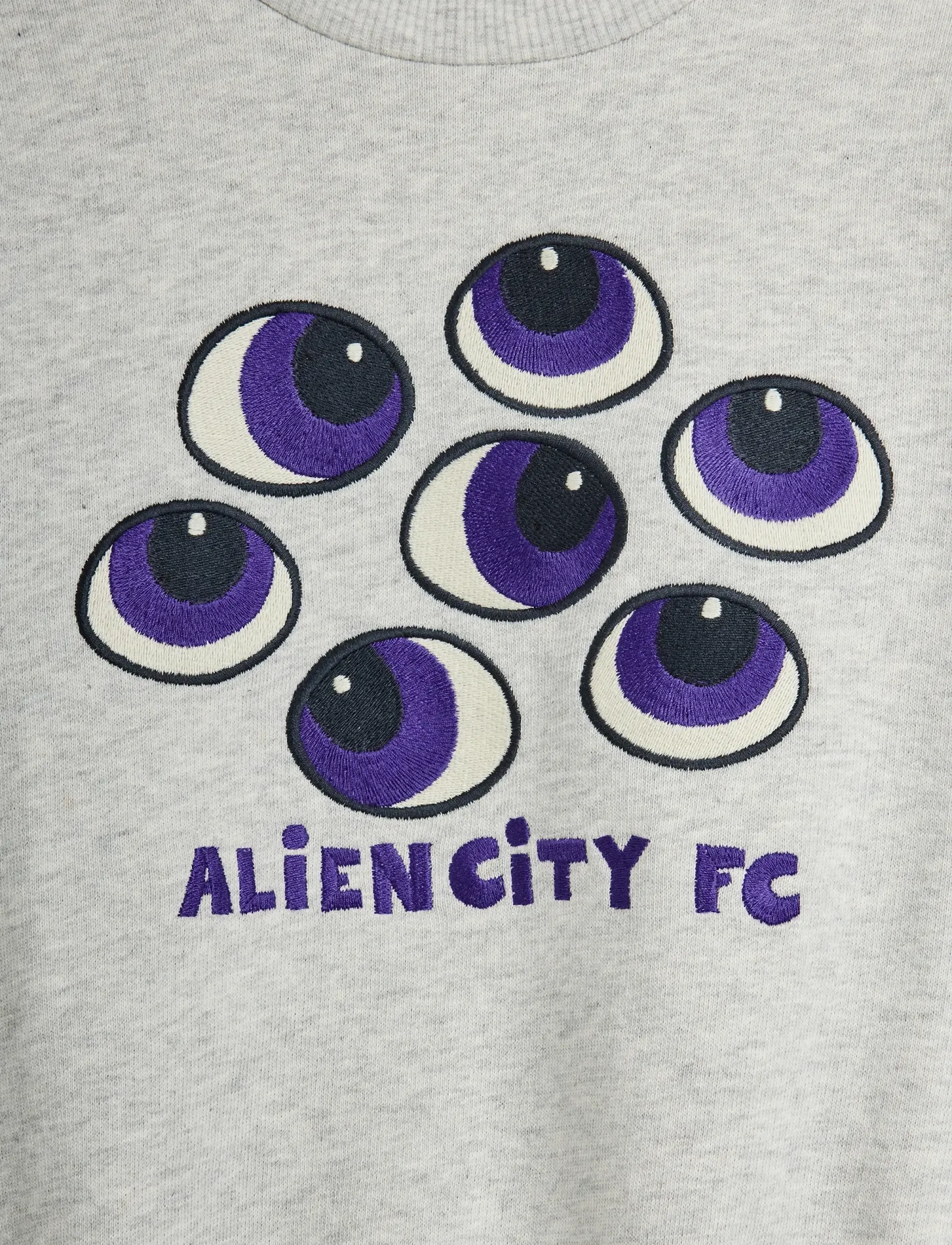 Mini Rodini - Eyes emb sweatshirt - džemperiai - grey melange - 2