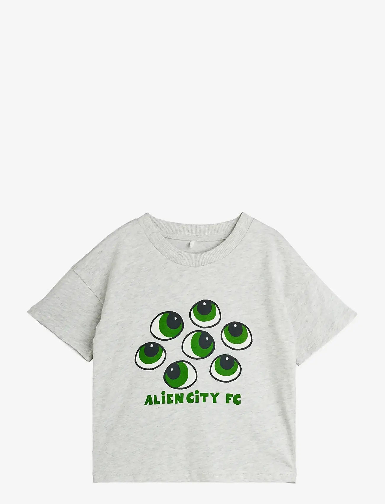 Mini Rodini - Eyes sp ss tee - lühikeste varrukatega t-särgid - grey melange - 0