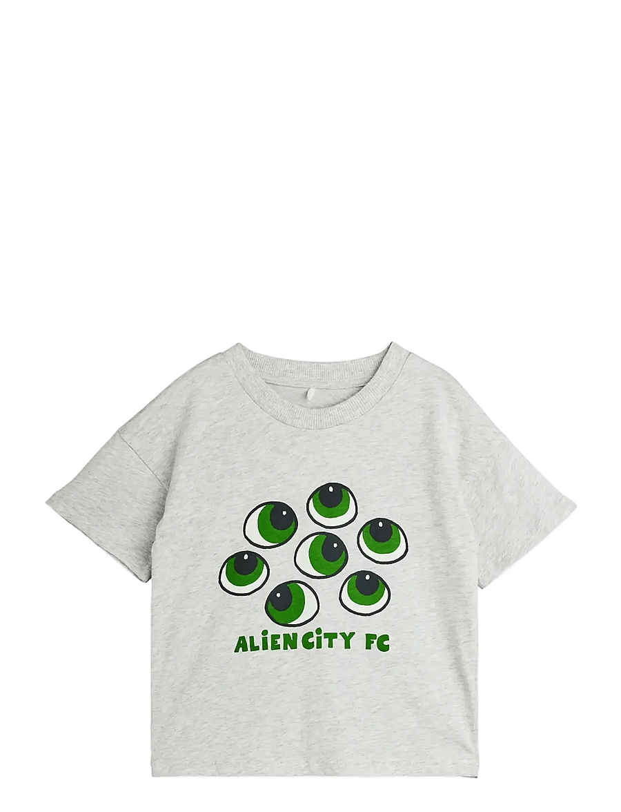 Mini Rodini - Eyes sp ss tee - kurzärmelige - grey melange - 0