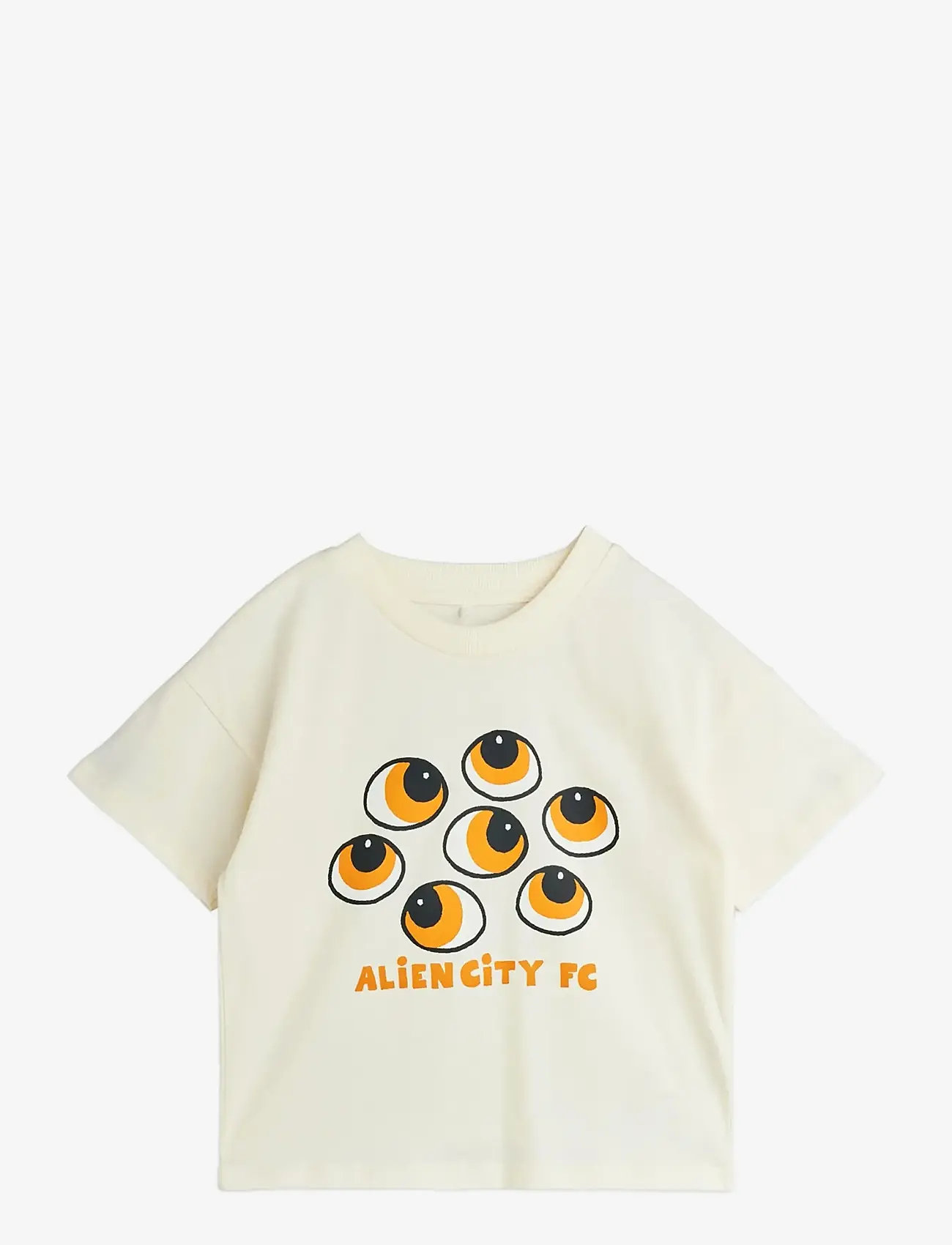 Mini Rodini - Eyes sp ss tee - short-sleeved t-shirts - off-white - 0