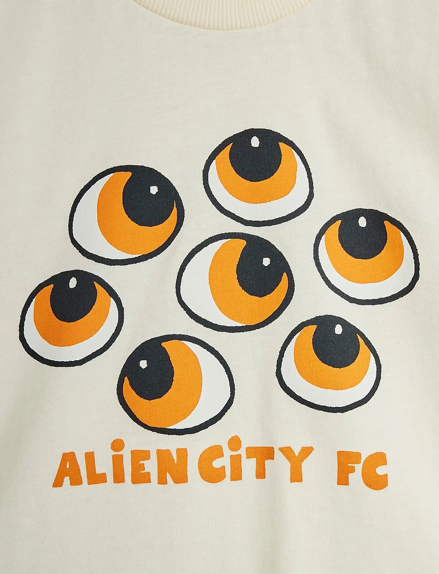Mini Rodini - Eyes sp ss tee - t-shirts à manches courtes - off-white - 2