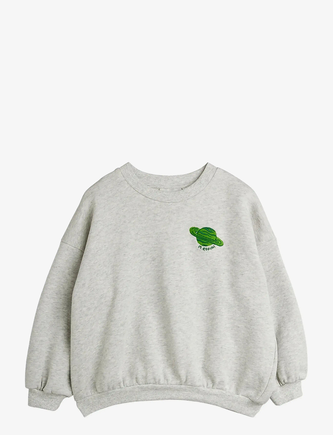 Mini Rodini - Planet emb sweatshirt - sweatshirts - grey melange - 0