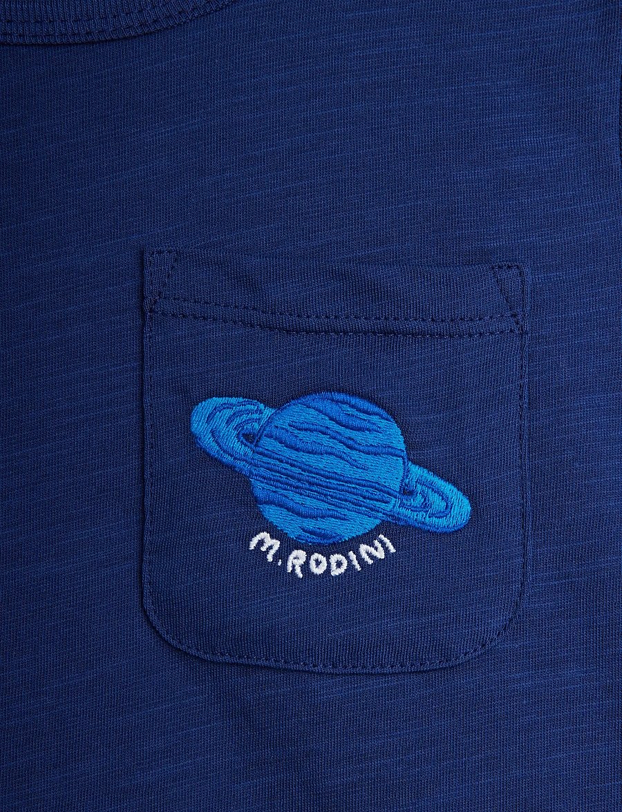 Mini Rodini - Planet emb ss tee - t-krekli ar īsām piedurknēm - blue - 2