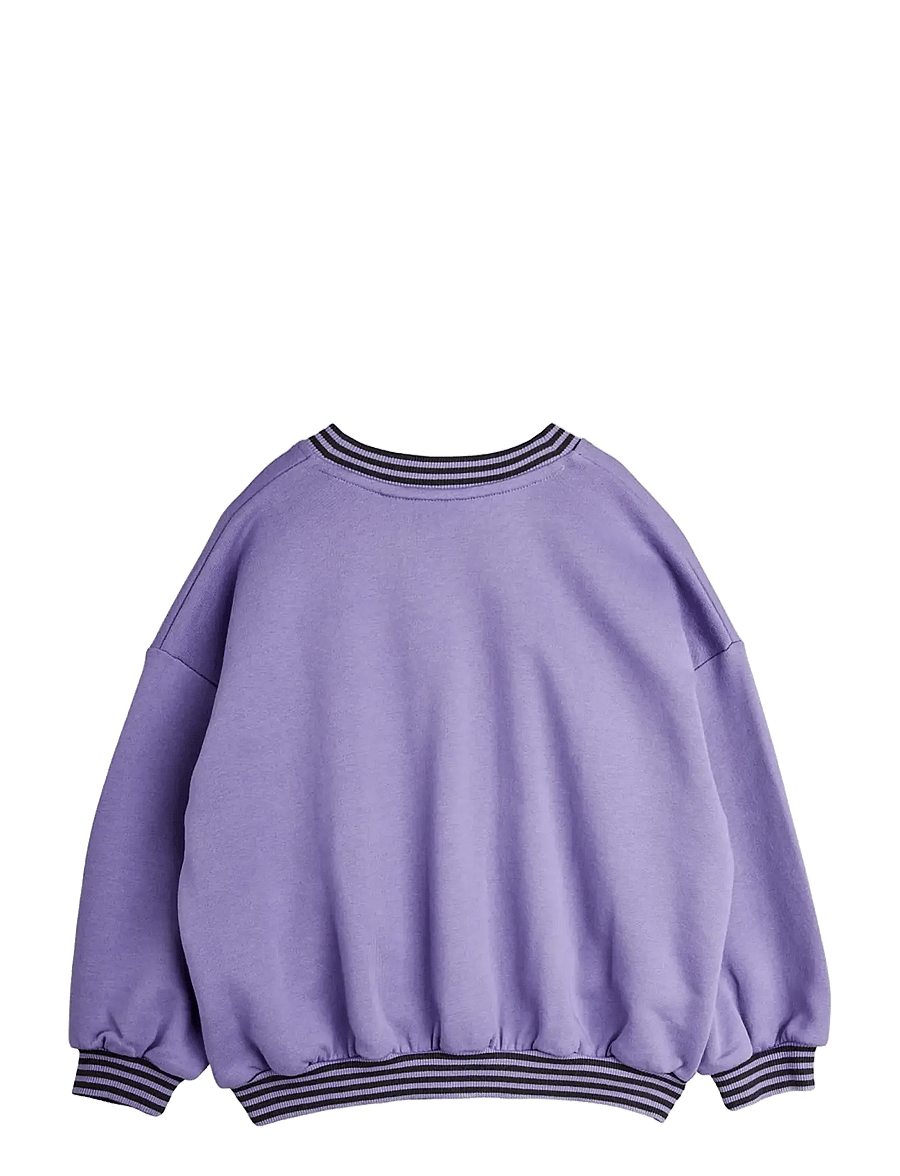 Mini Rodini - Football emb sweatshirt - sweatshirts - purple - 1