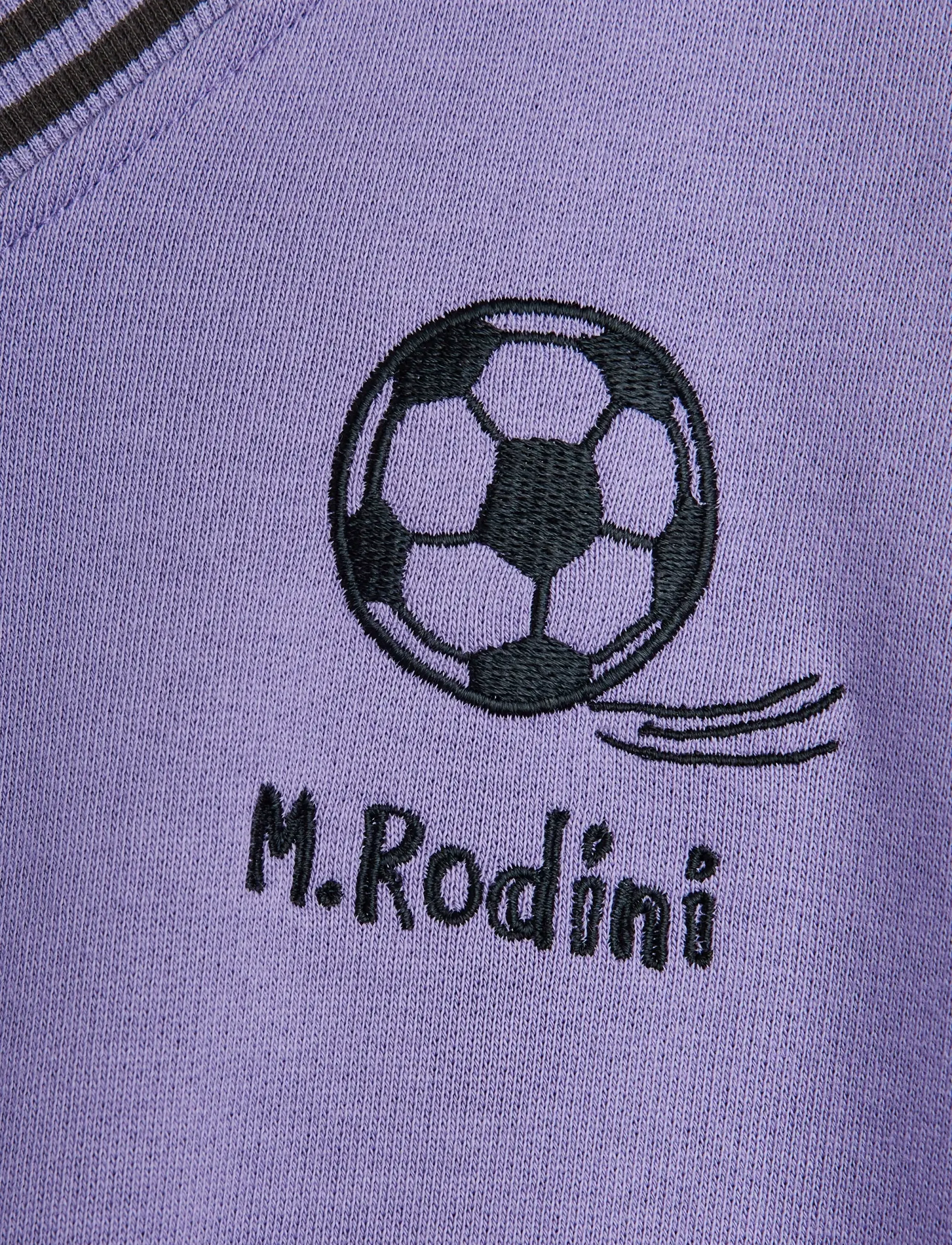 Mini Rodini - Football emb sweatshirt - sweatshirts - purple - 2