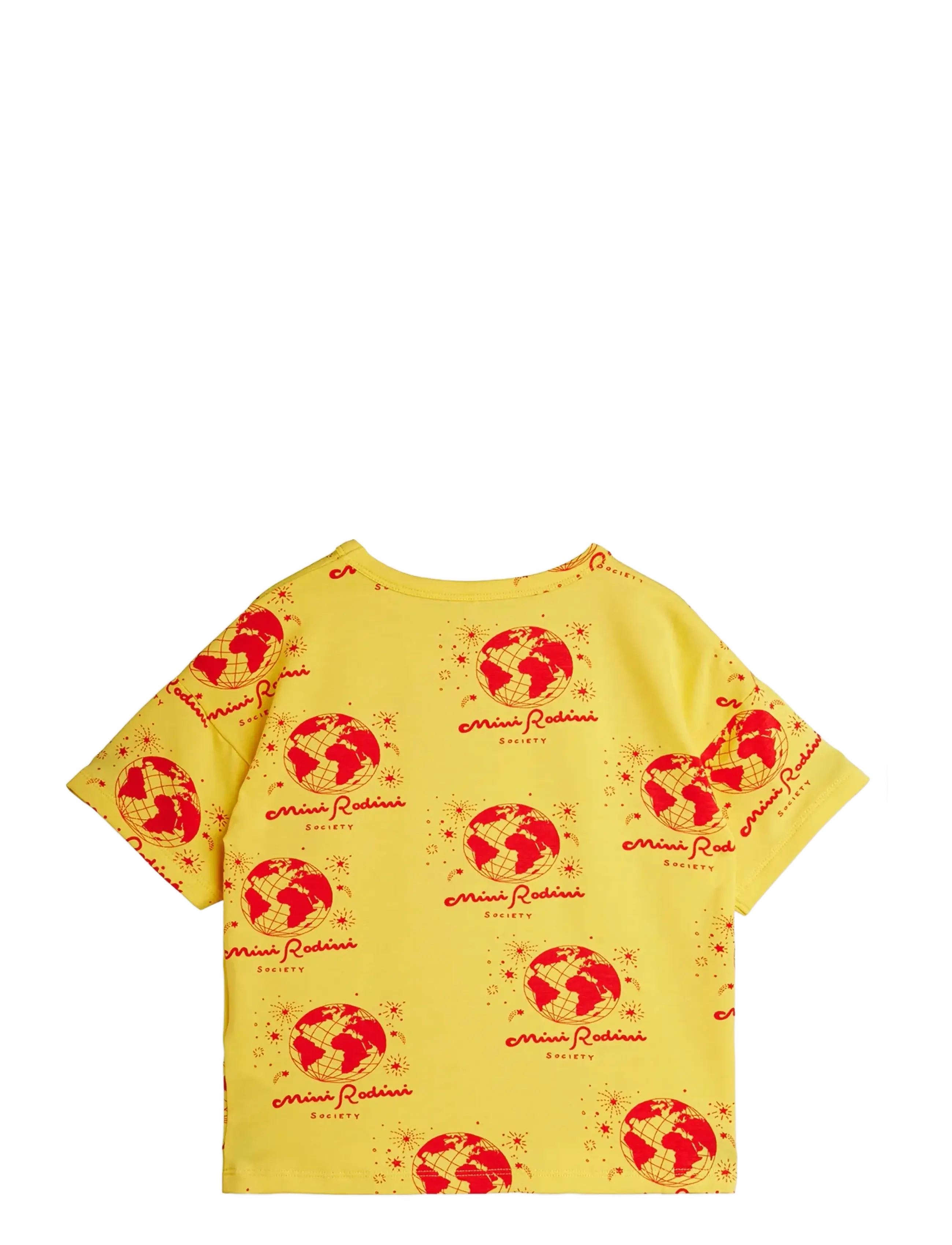 Mini Rodini - Society aop ss tee - kurzärmelige - yellow - 1
