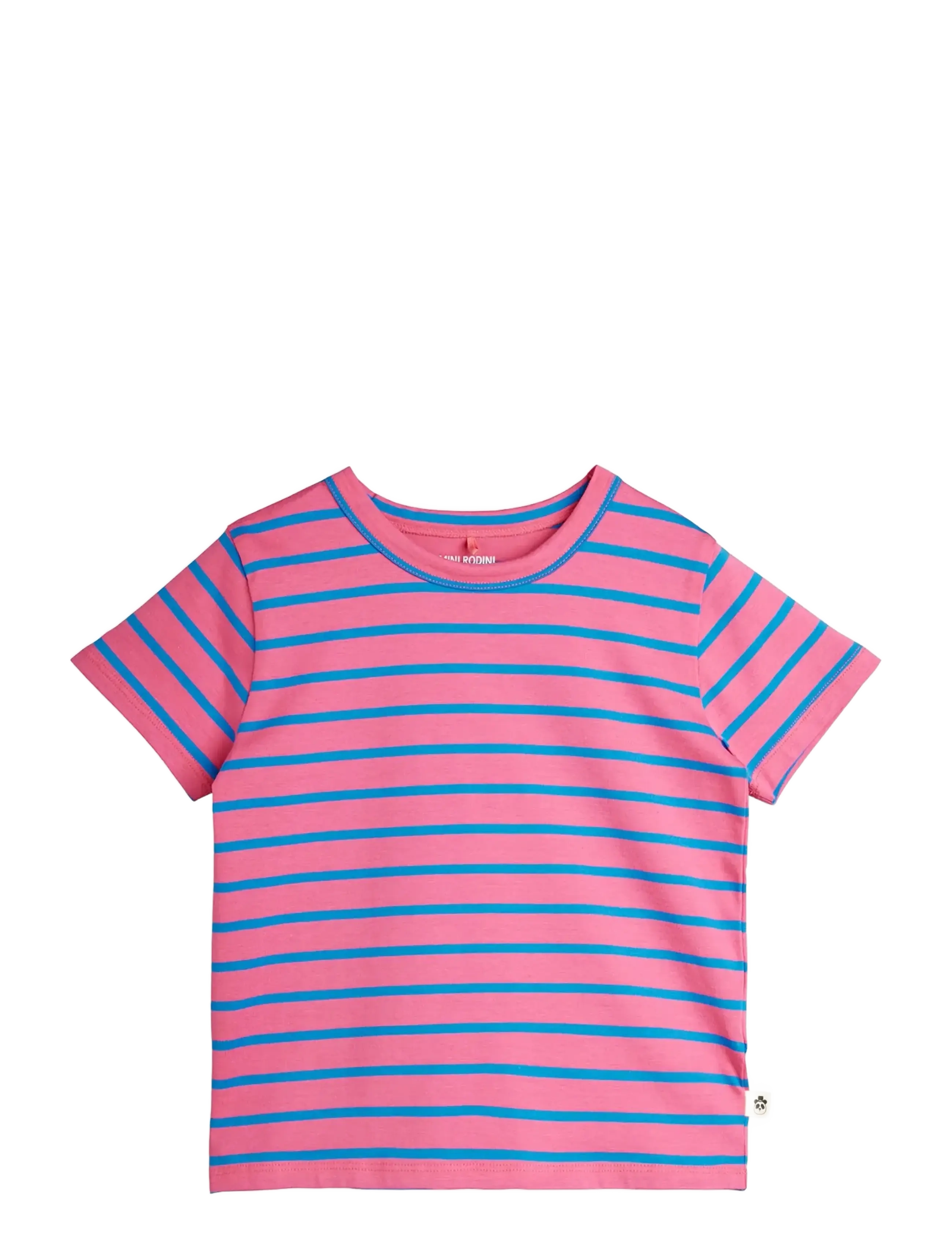 Mini Rodini Stripe yd ss tee - Nyheder - PINK / pink/rose