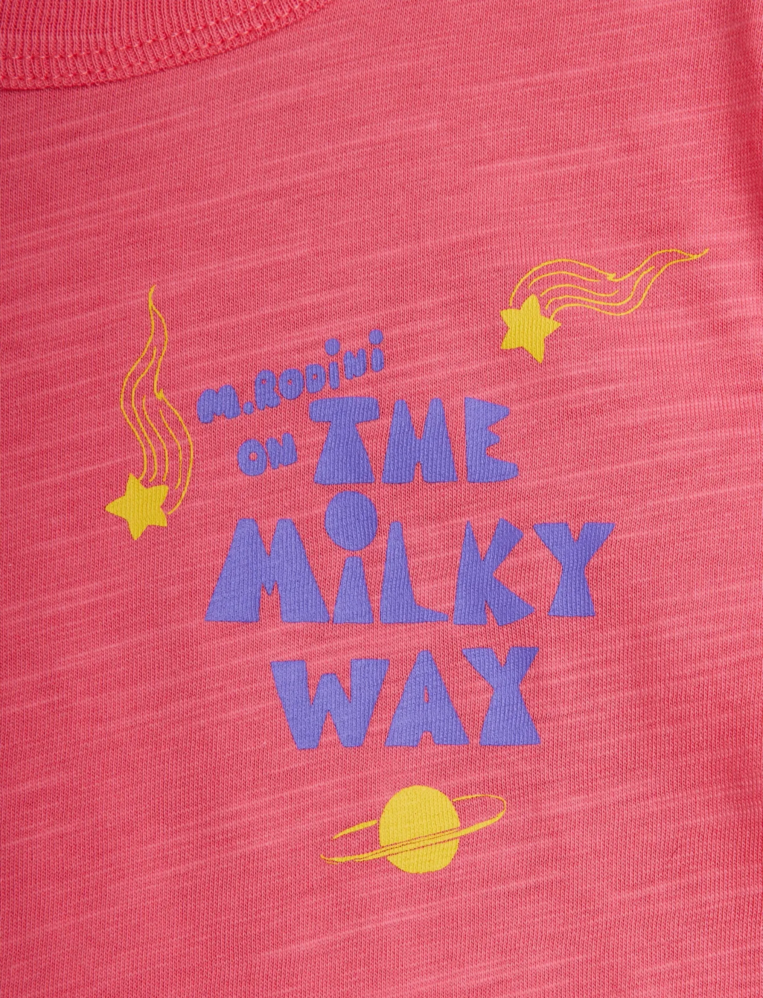 Mini Rodini - The milky way sp ss tee - short-sleeved t-shirts - pink - 2
