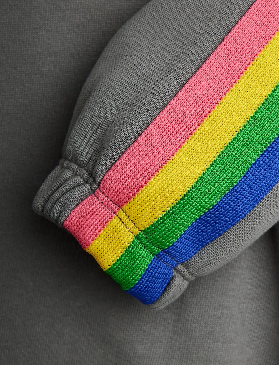Mini Rodini - The milky way rainbow panel sweatshirt - sweatshirts - grey - 4