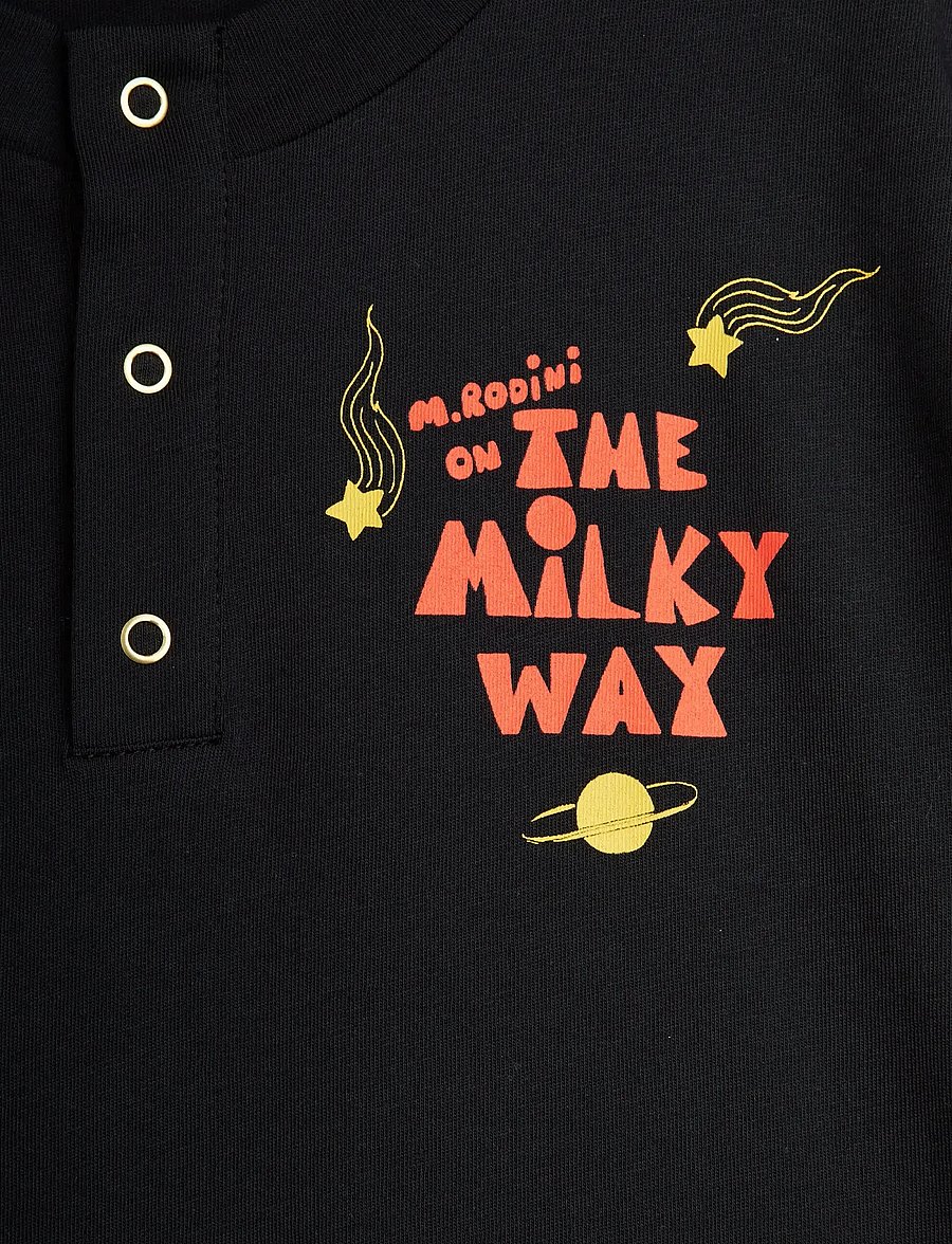 Mini Rodini - The milky way sp ss grandpa - marškinėliai trumpomis rankovėmis - black - 2