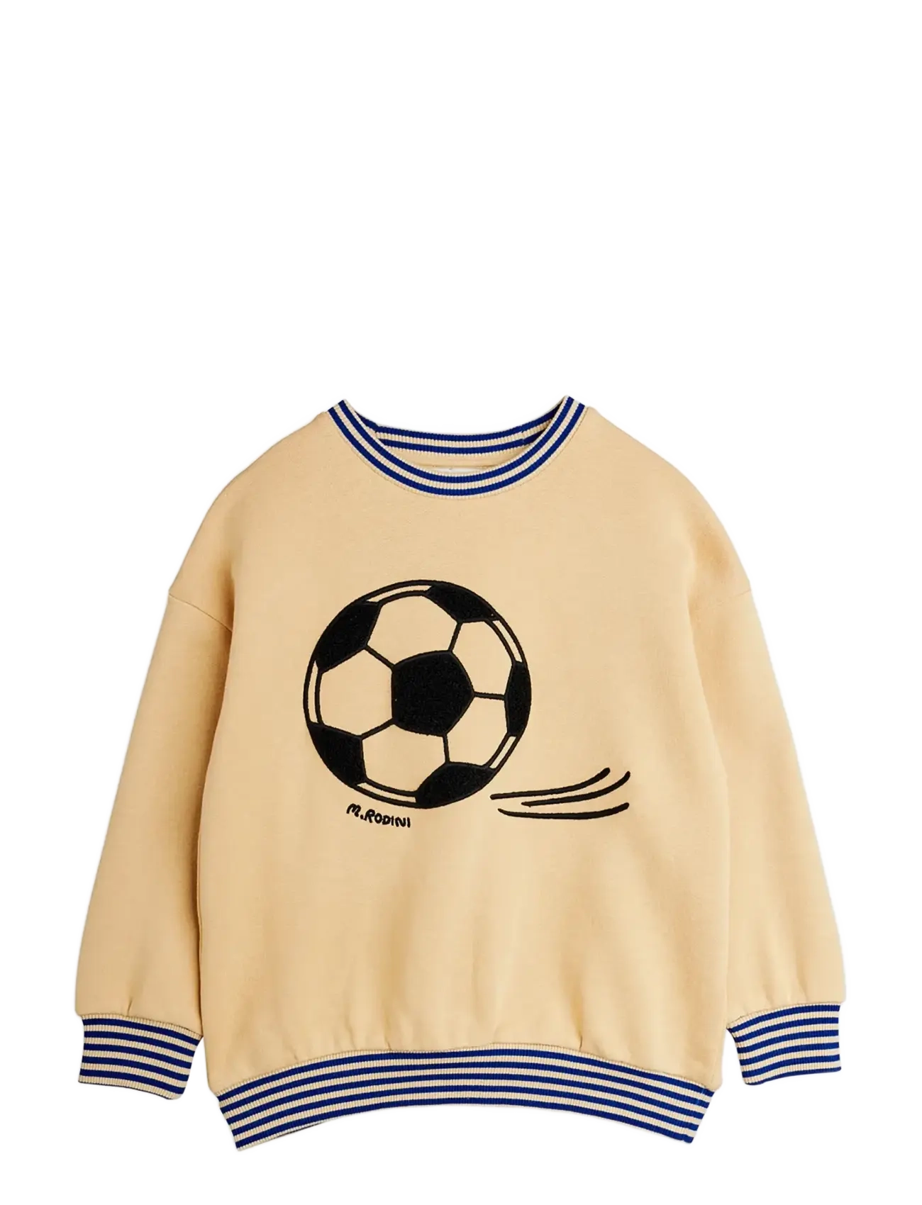 MINI RODINI Football Chenille Sweatshirt Beige - 92/98 - Kinder
