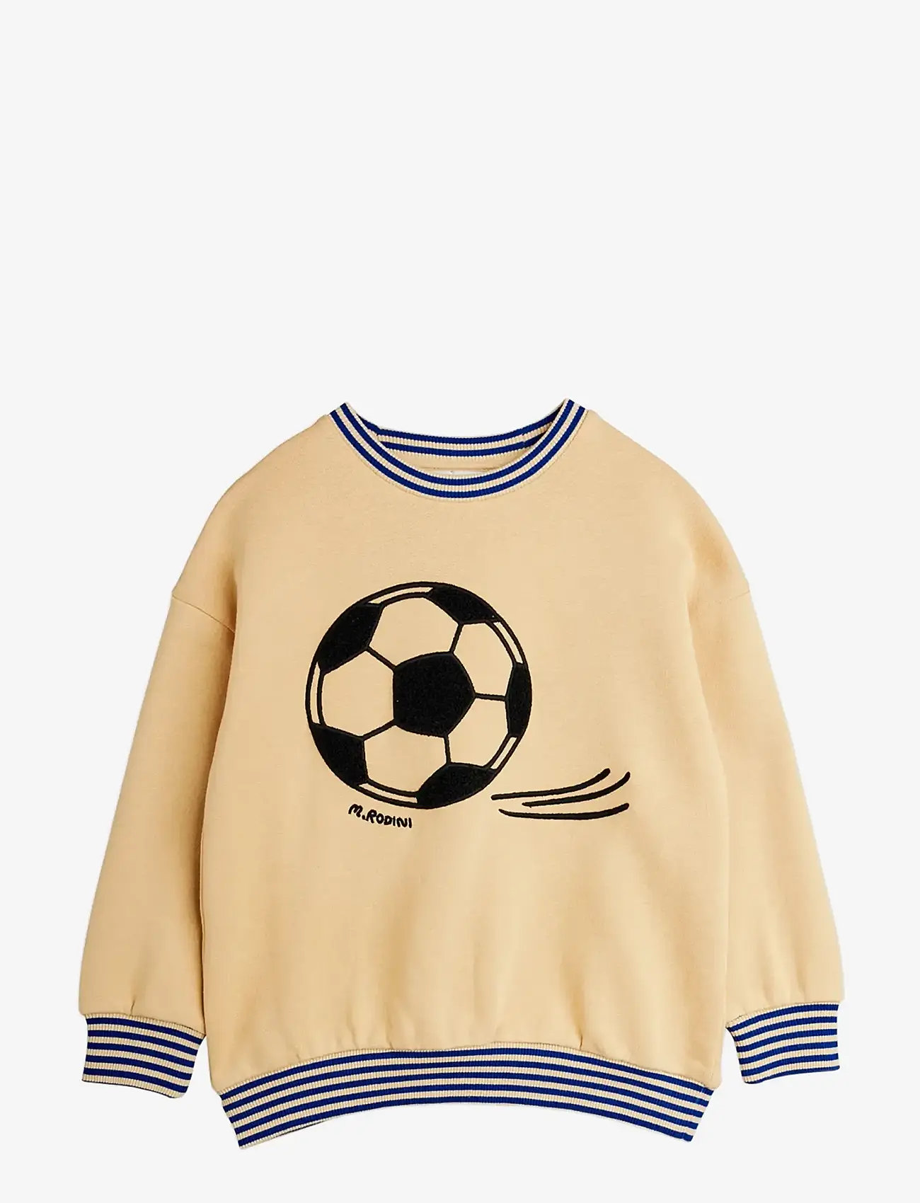 Mini Rodini - Football chenille sweatshirt - sweatshirts - beige - 0