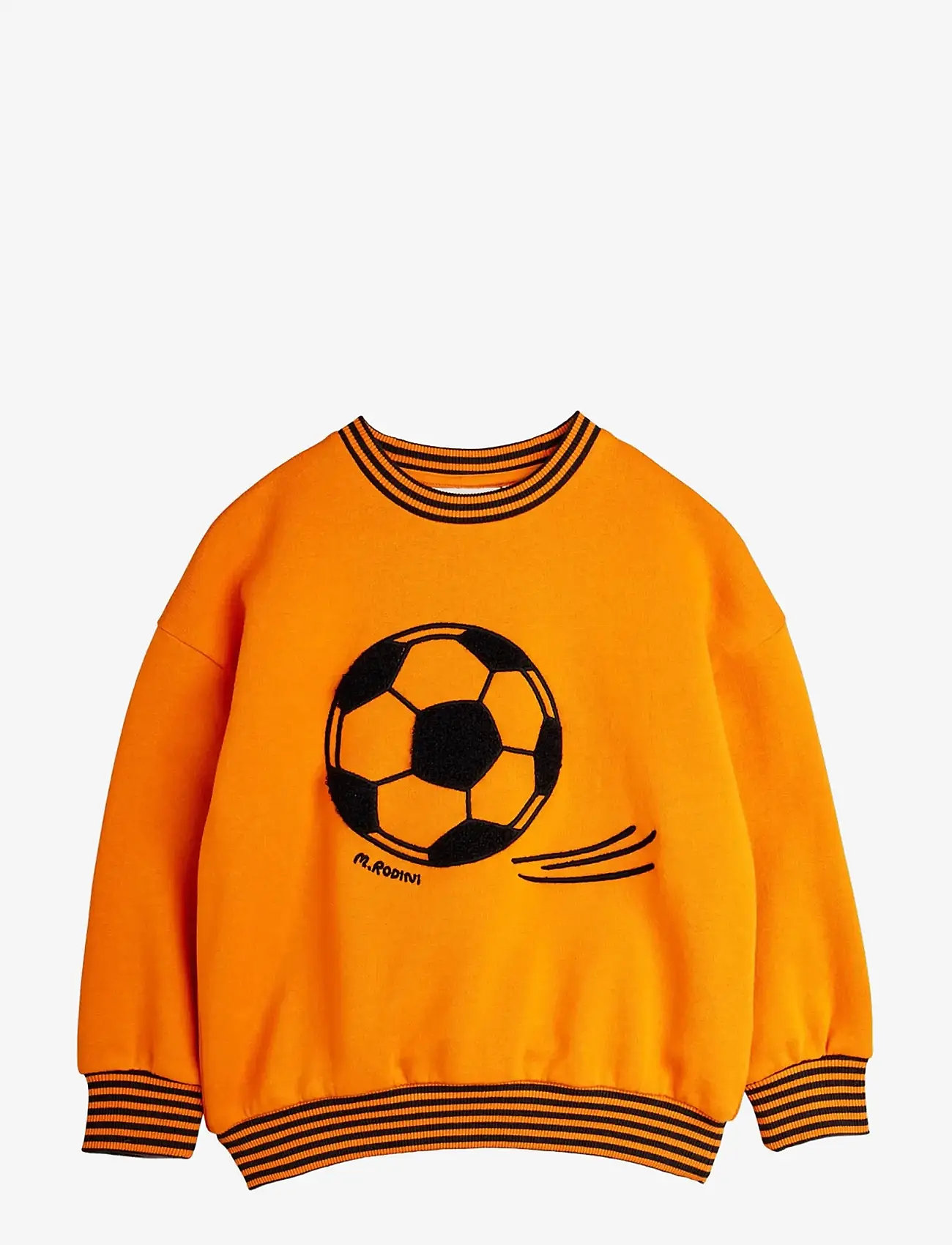 Mini Rodini - Football chenille sweatshirt - sweatshirts - orange - 0