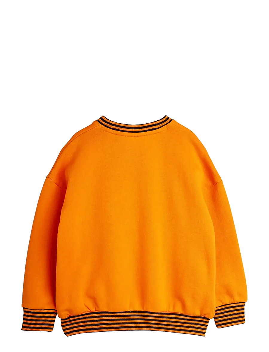 Mini Rodini - Football chenille sweatshirt - sweatshirts - orange - 1