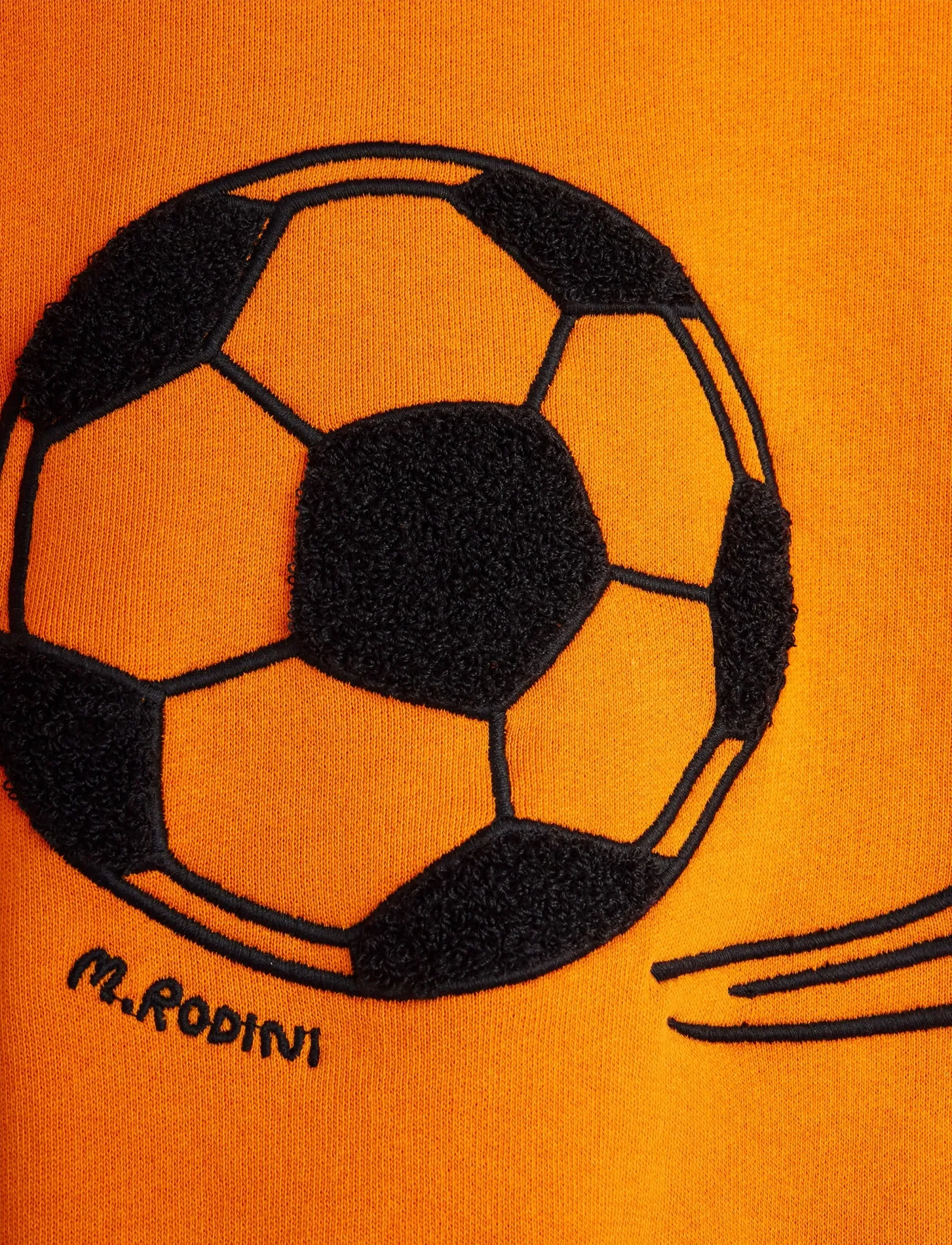 Mini Rodini - Football chenille sweatshirt - sweatshirts - orange - 2