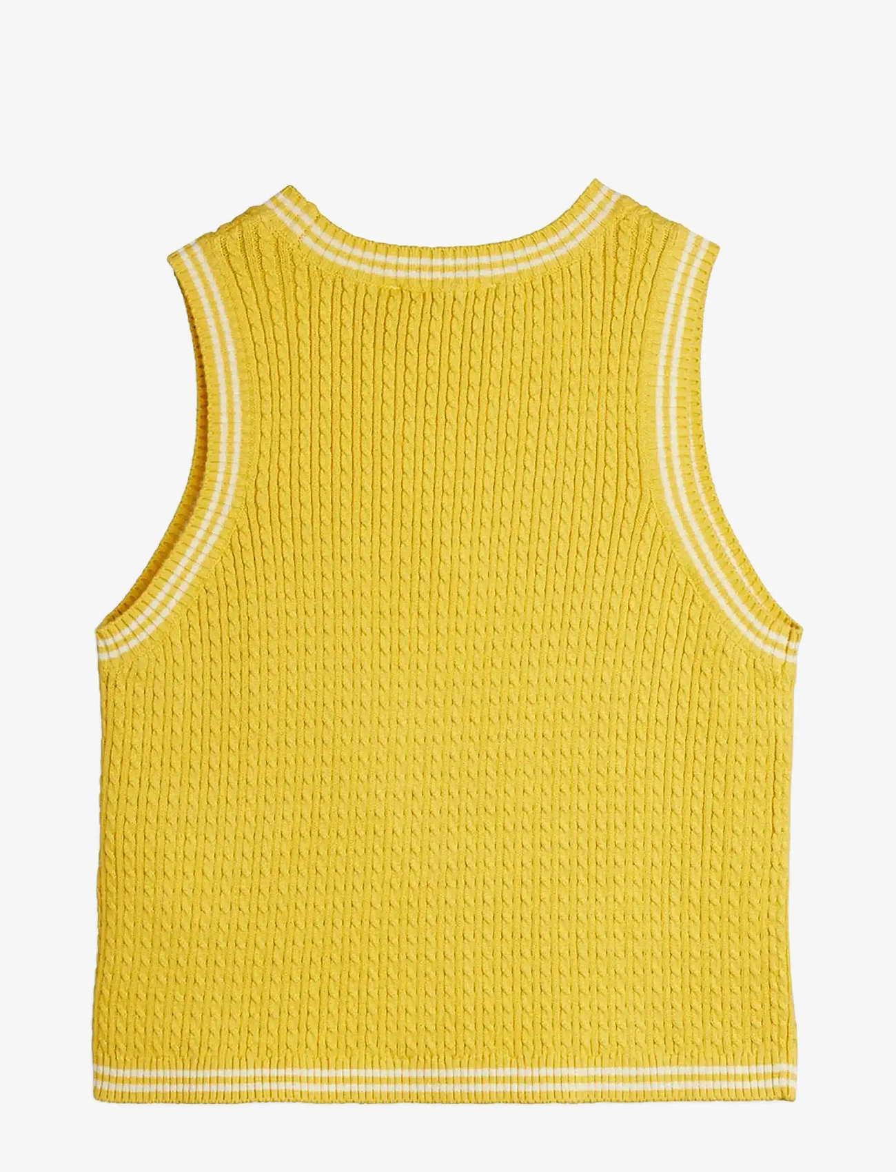 Mini Rodini - Cable knit tank - linnen - yellow - 1