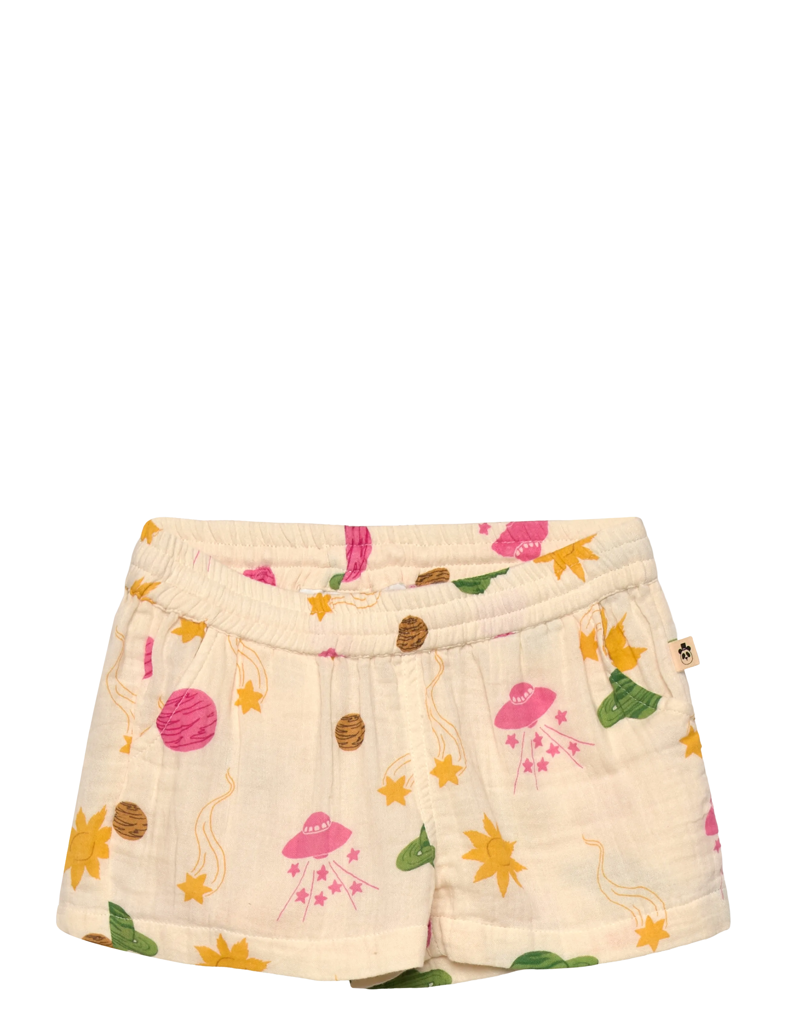 Space aop muslin shorts - OFF-WHITE