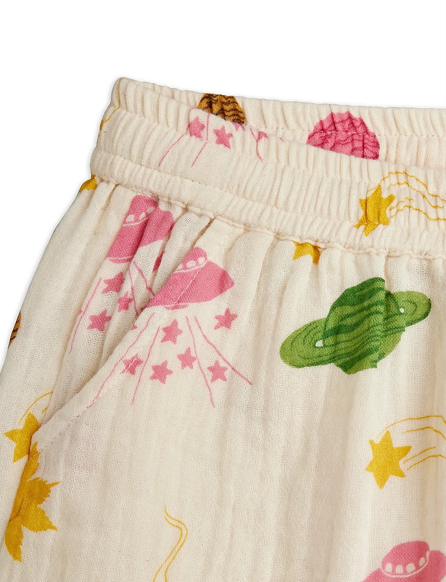 Mini Rodini - Space aop muslin shorts - lühikesed vabaajapüksid - off-white - 3