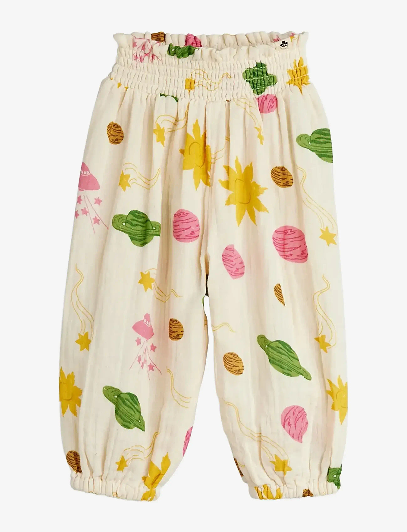 Mini Rodini - Space aop baby trousers - babybukser - off-white - 0