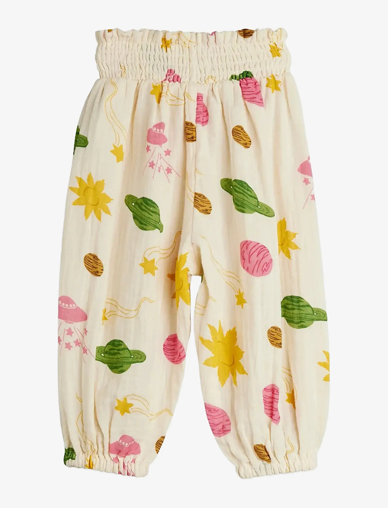 Mini Rodini - Space aop baby trousers - babybukser - off-white - 1
