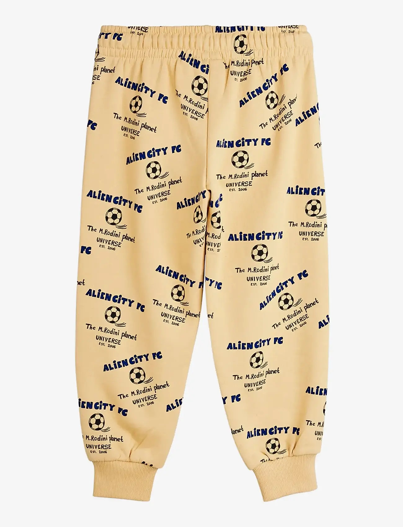 Mini Rodini - Alien city FC aop sweatpants - mjukisbyxor - beige - 1