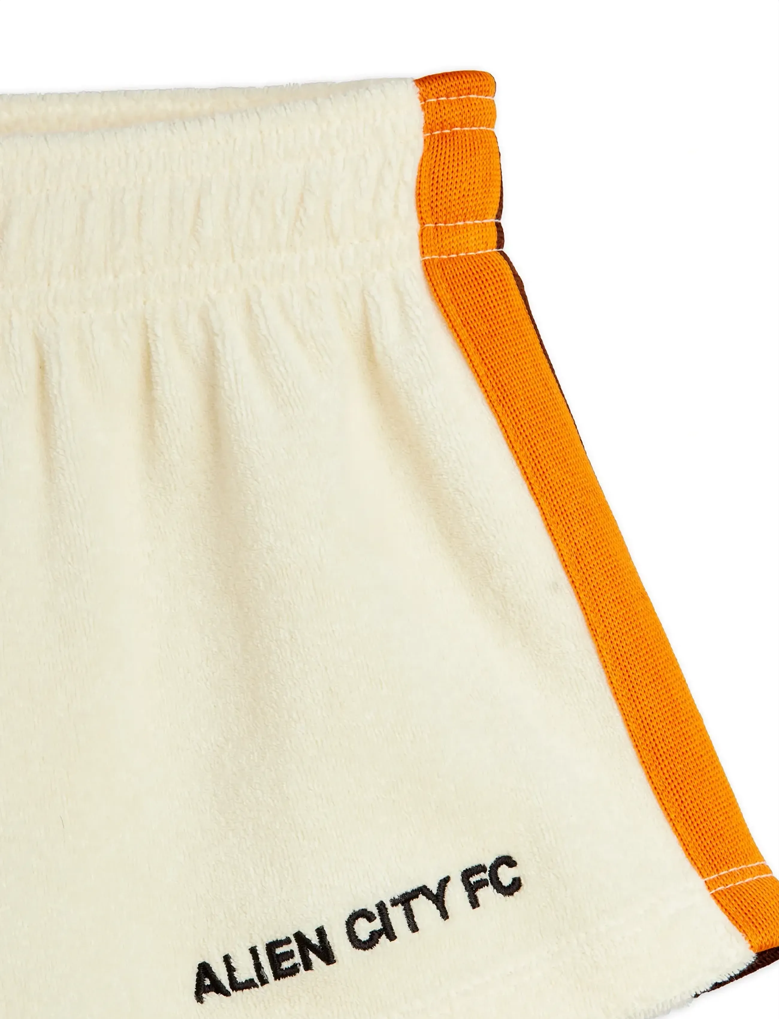 Mini Rodini - Alien City FC emb terry sweatshorts - sweatshorts - off-white - 2