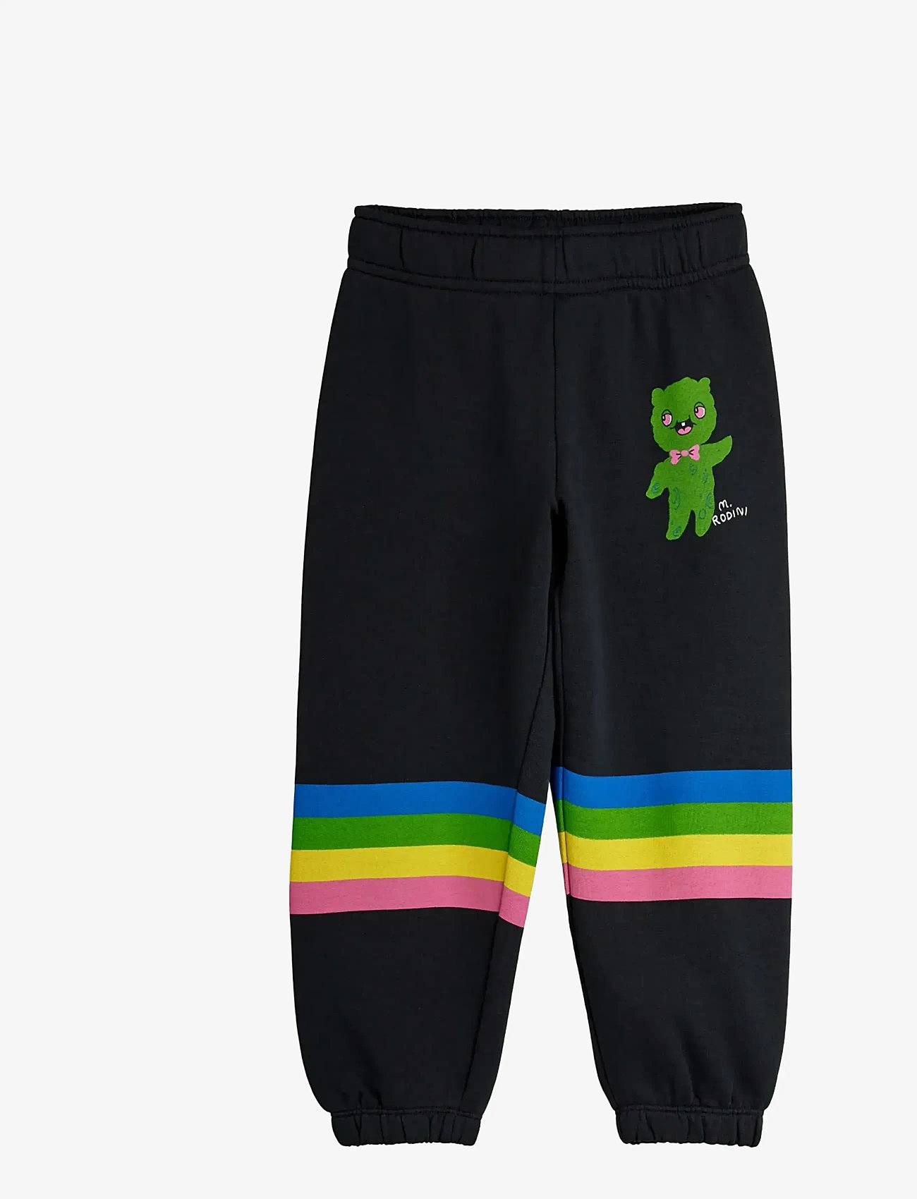Mini Rodini - Alien stripe sp sweatpants - sweatshirts - black - 0
