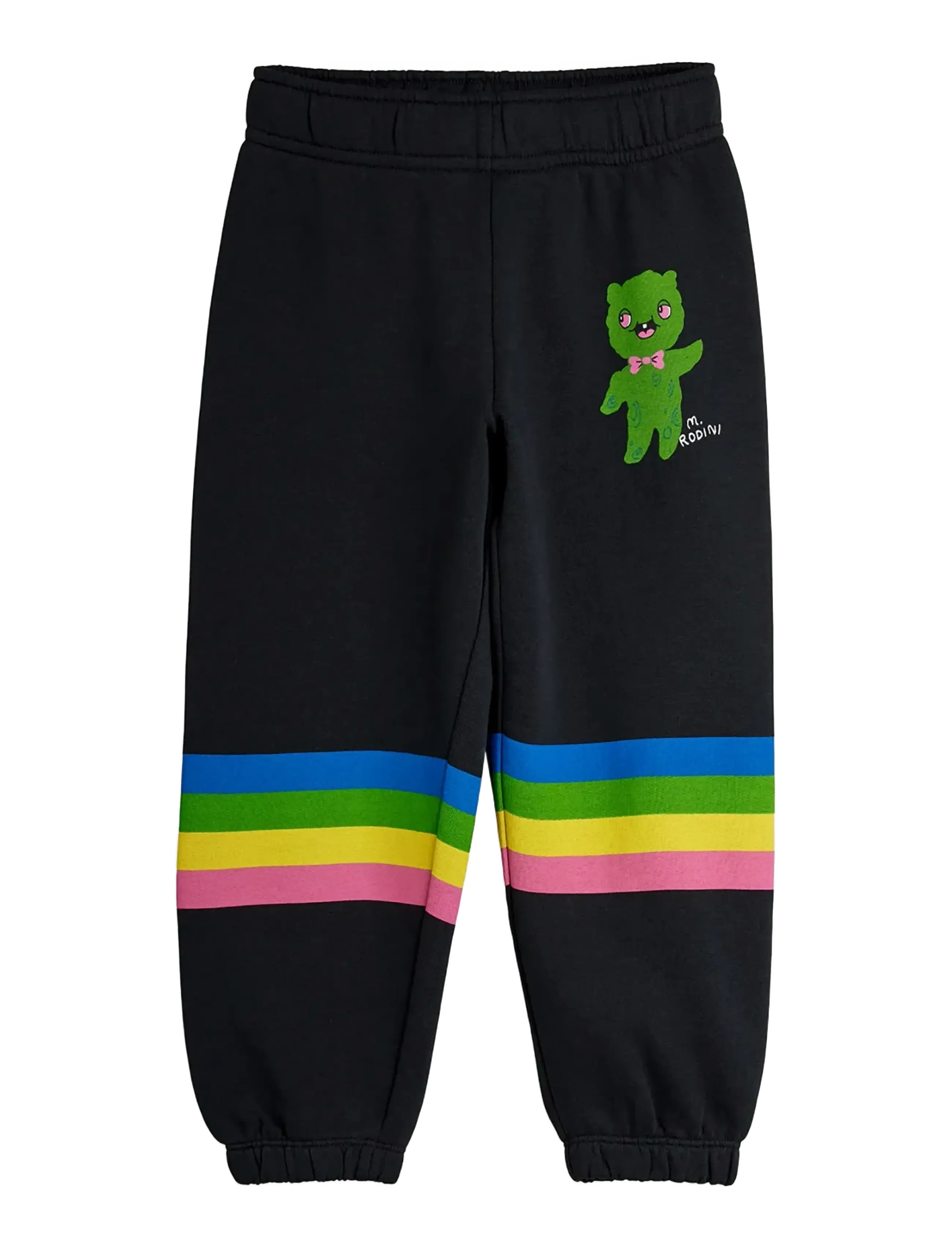 Mini Rodini Alien stripe sp sweatpants - Kläder - BLACK / black