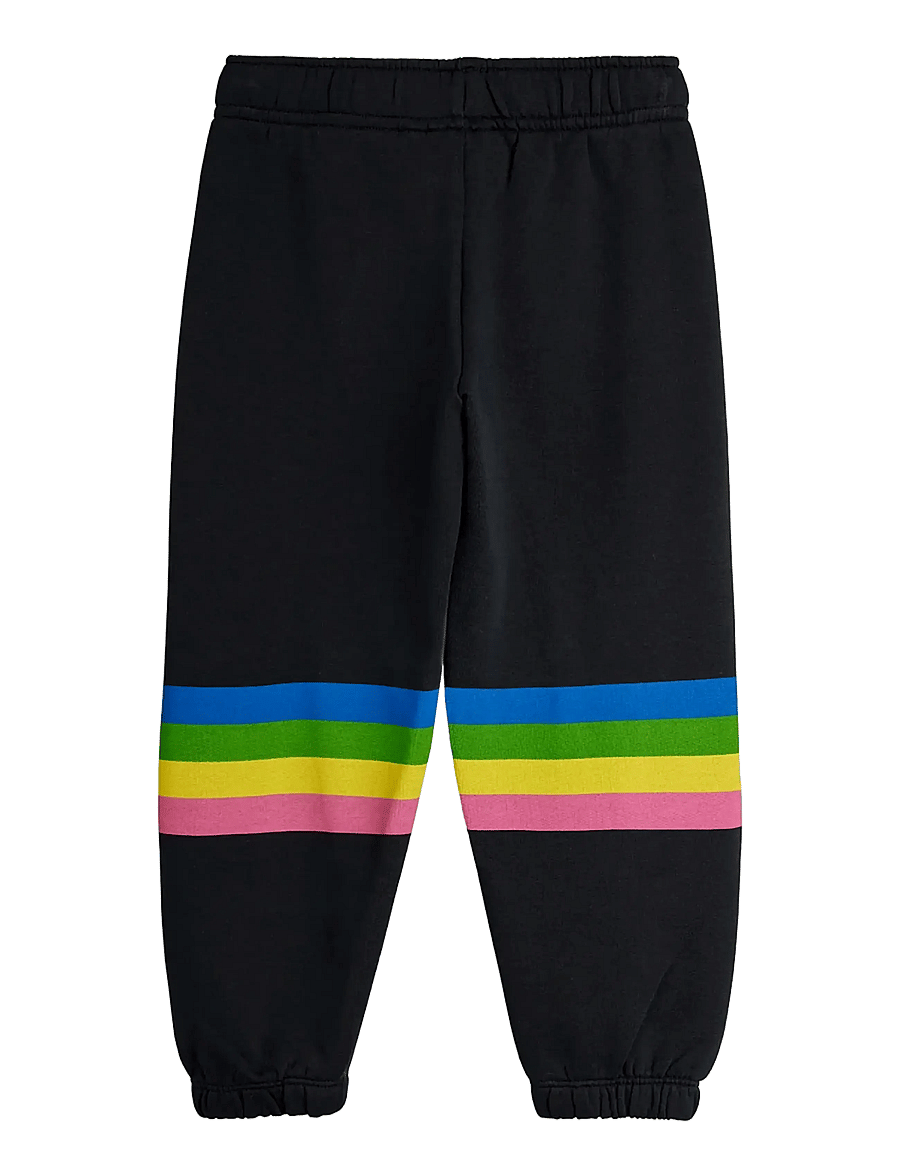 Mini Rodini - Alien stripe sp sweatpants - sweatshirts - black - 1