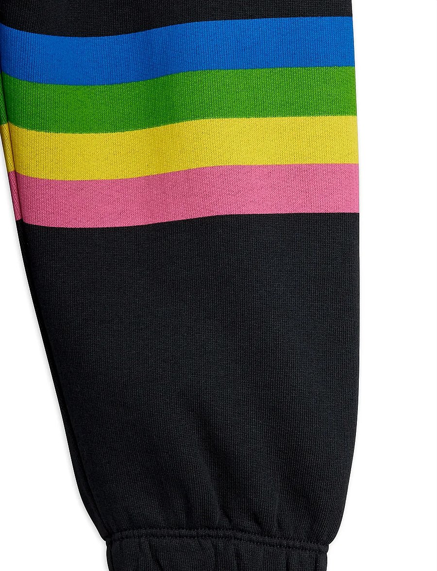 Mini Rodini - Alien stripe sp sweatpants - sweatshirts - black - 2