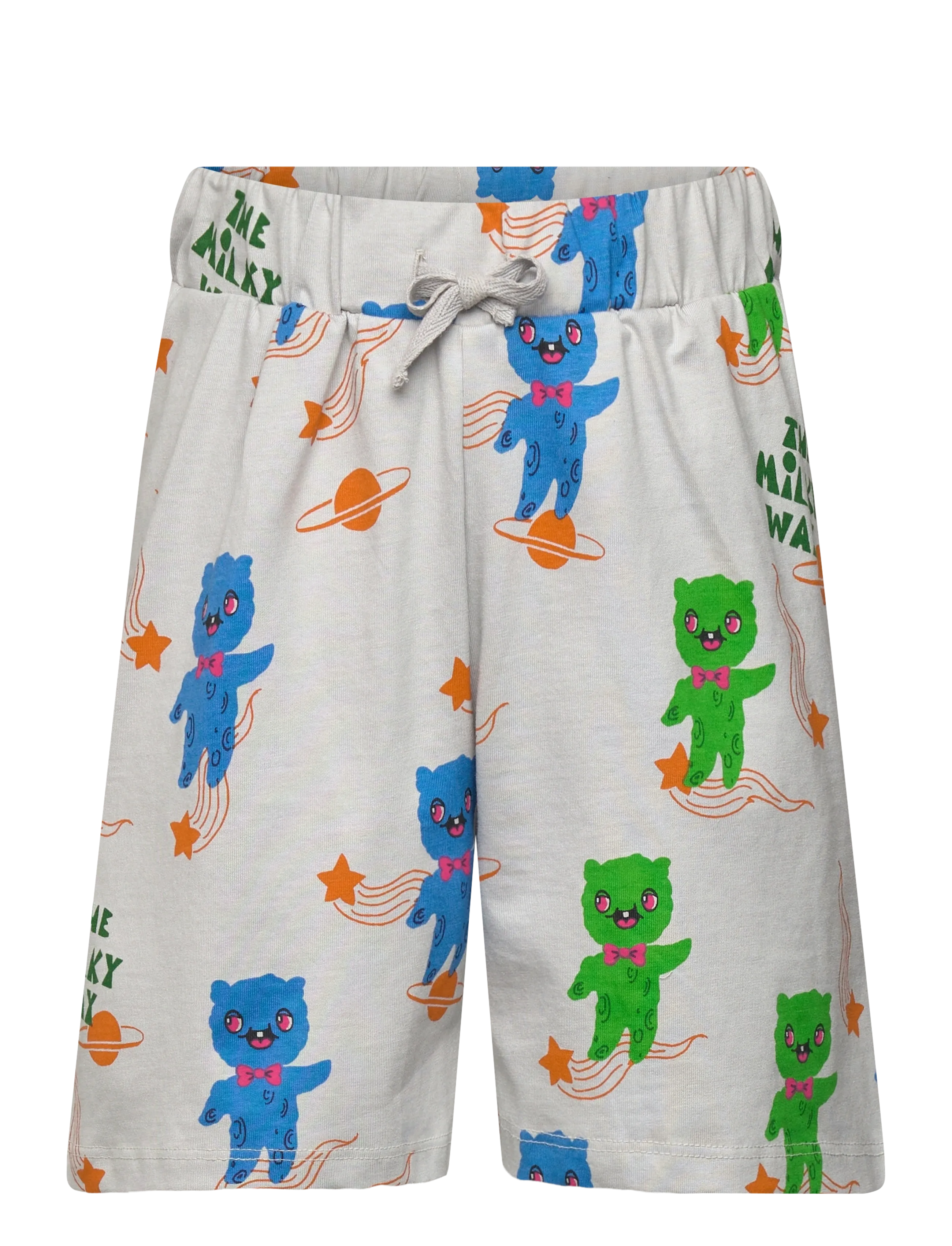 Mini Rodini Aliens aop shorts long - Tøj - GREY / multi