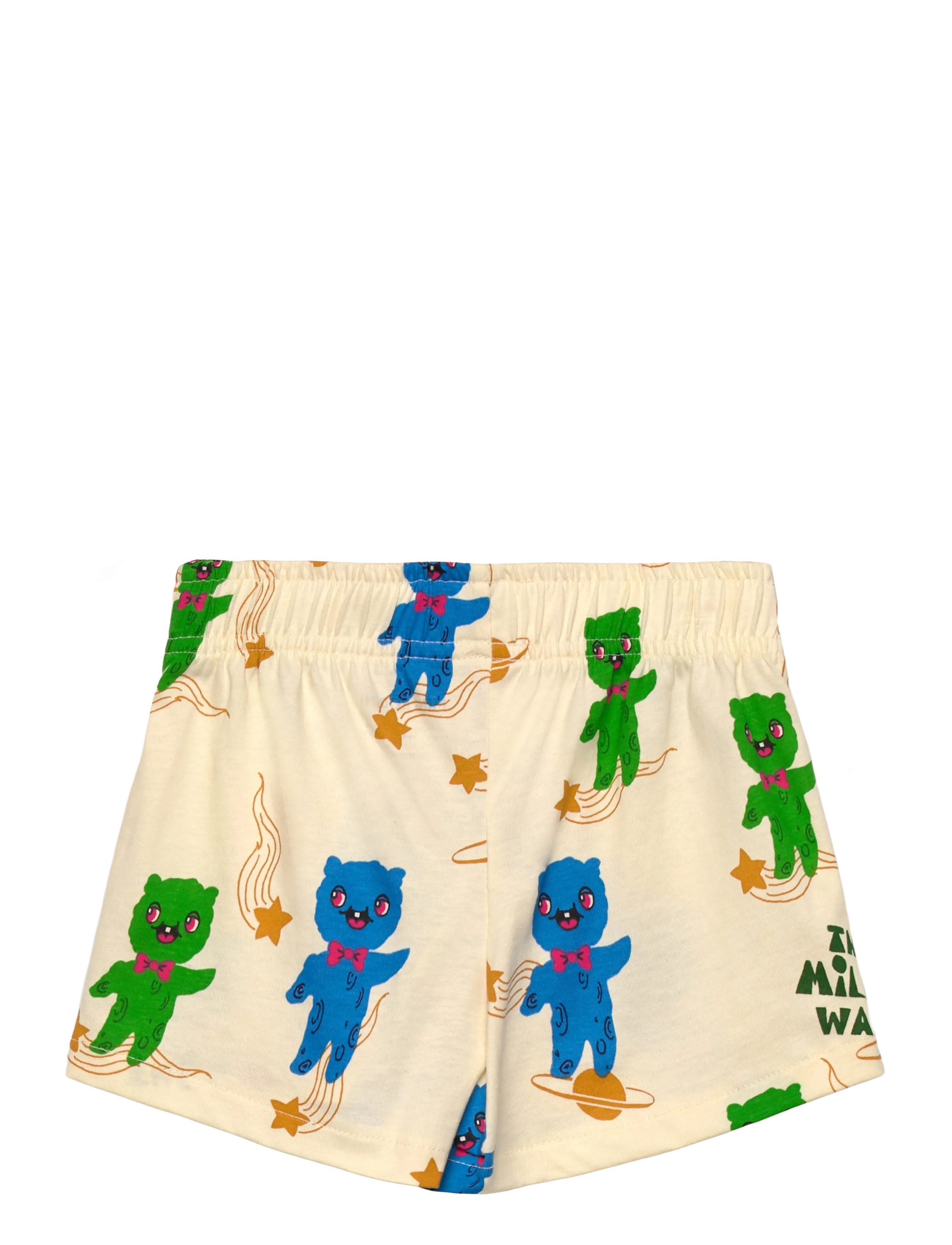 Mini Rodini - Aliens aop shorts - rennot shortsit - off-white - 1