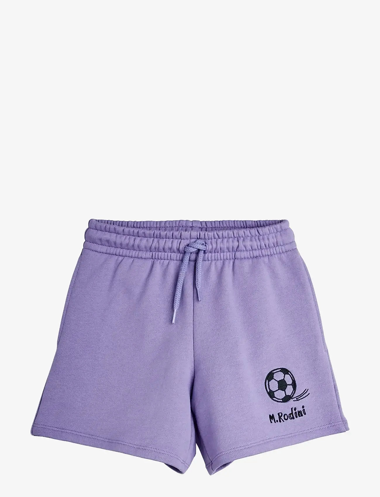 Mini Rodini - Football emb sweatshorts - sweat shorts - purple - 0