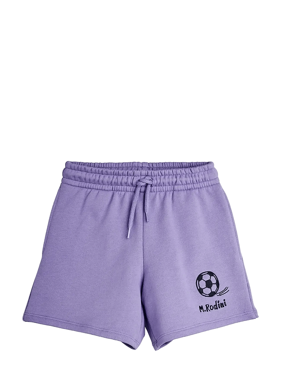 Mini Rodini - Football emb sweatshorts - sweatshorts - purple - 0