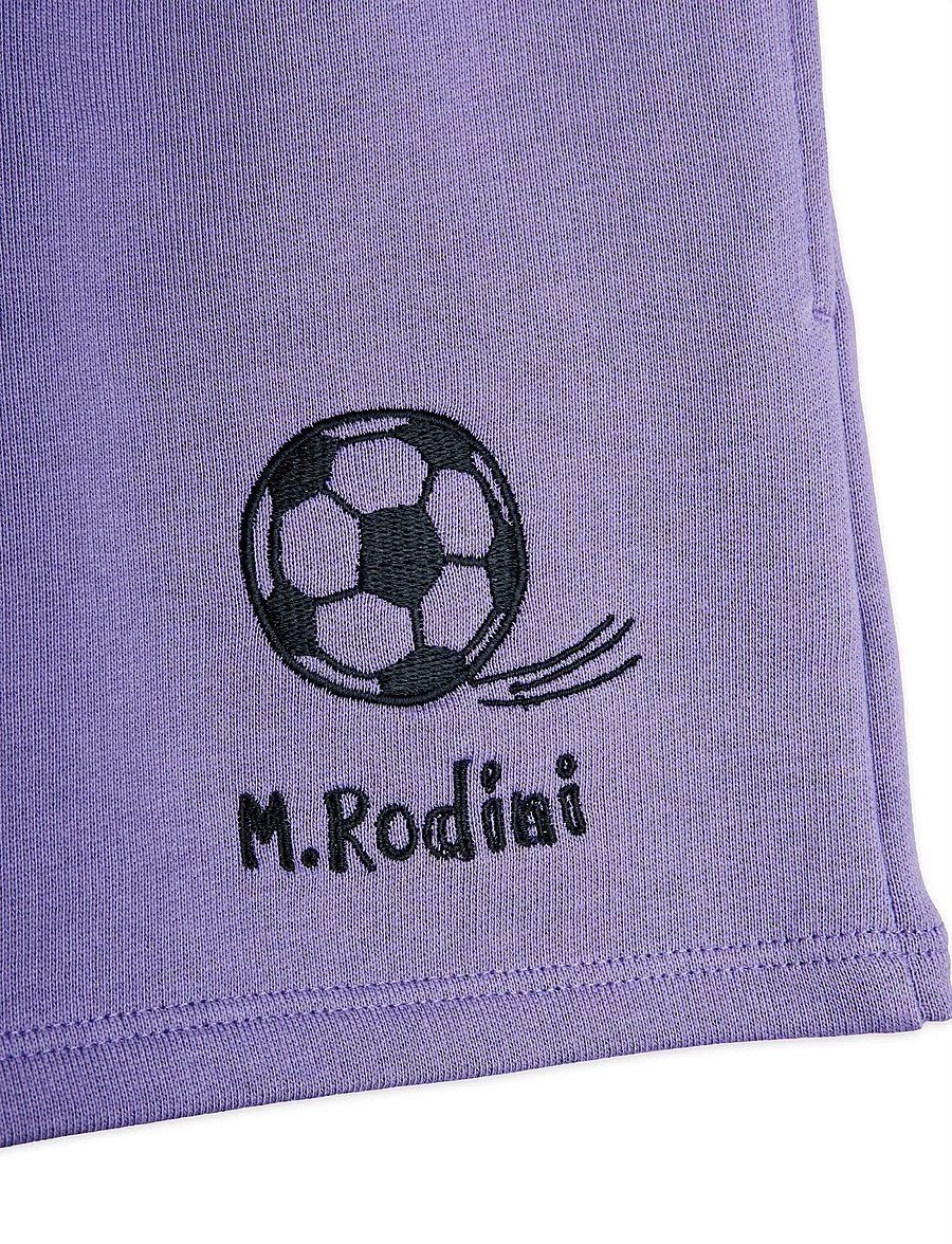 Mini Rodini - Football emb sweatshorts - sweatshorts - purple - 2