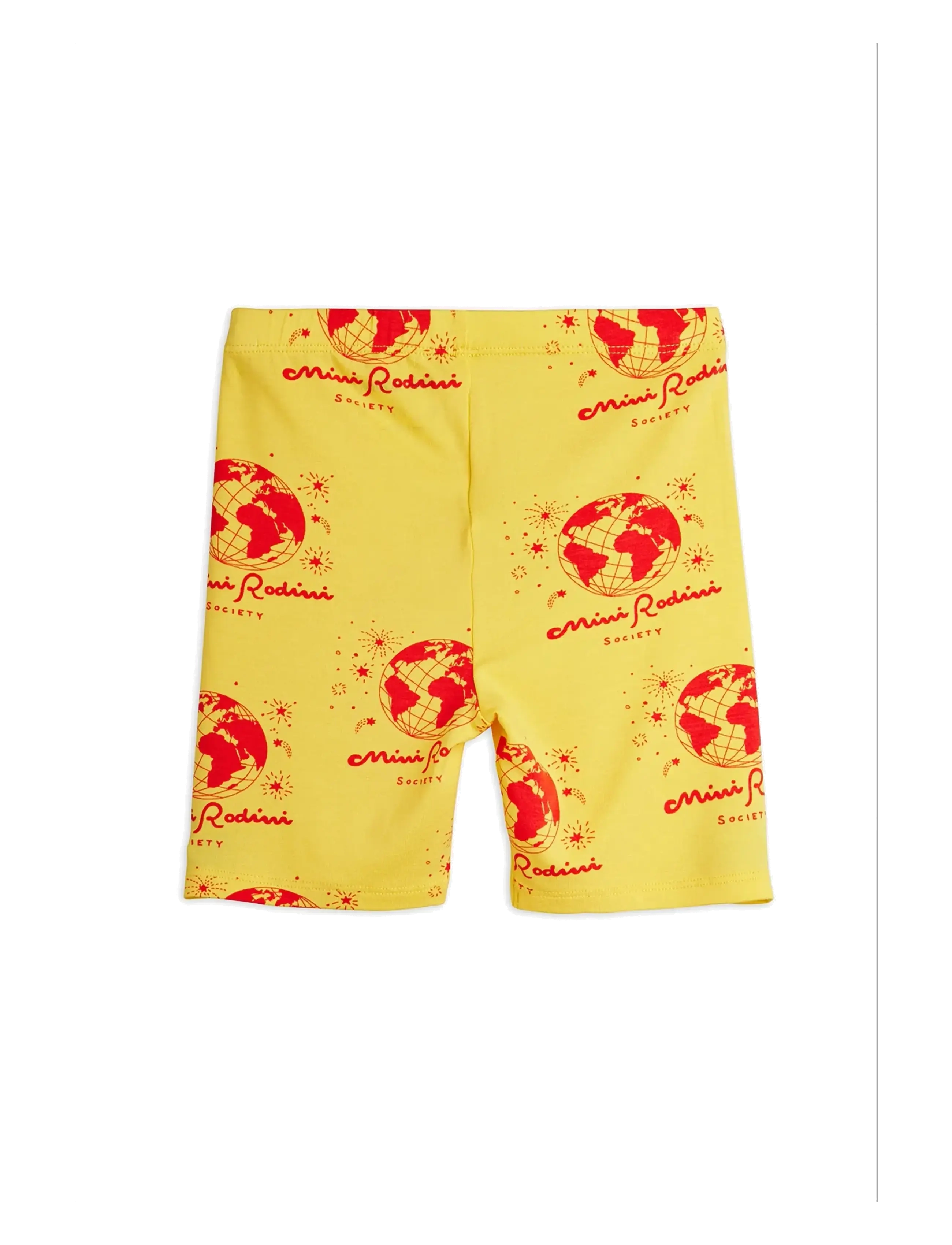 Mini Rodini - Society aop bike shorts - cykelshorts - yellow - 2