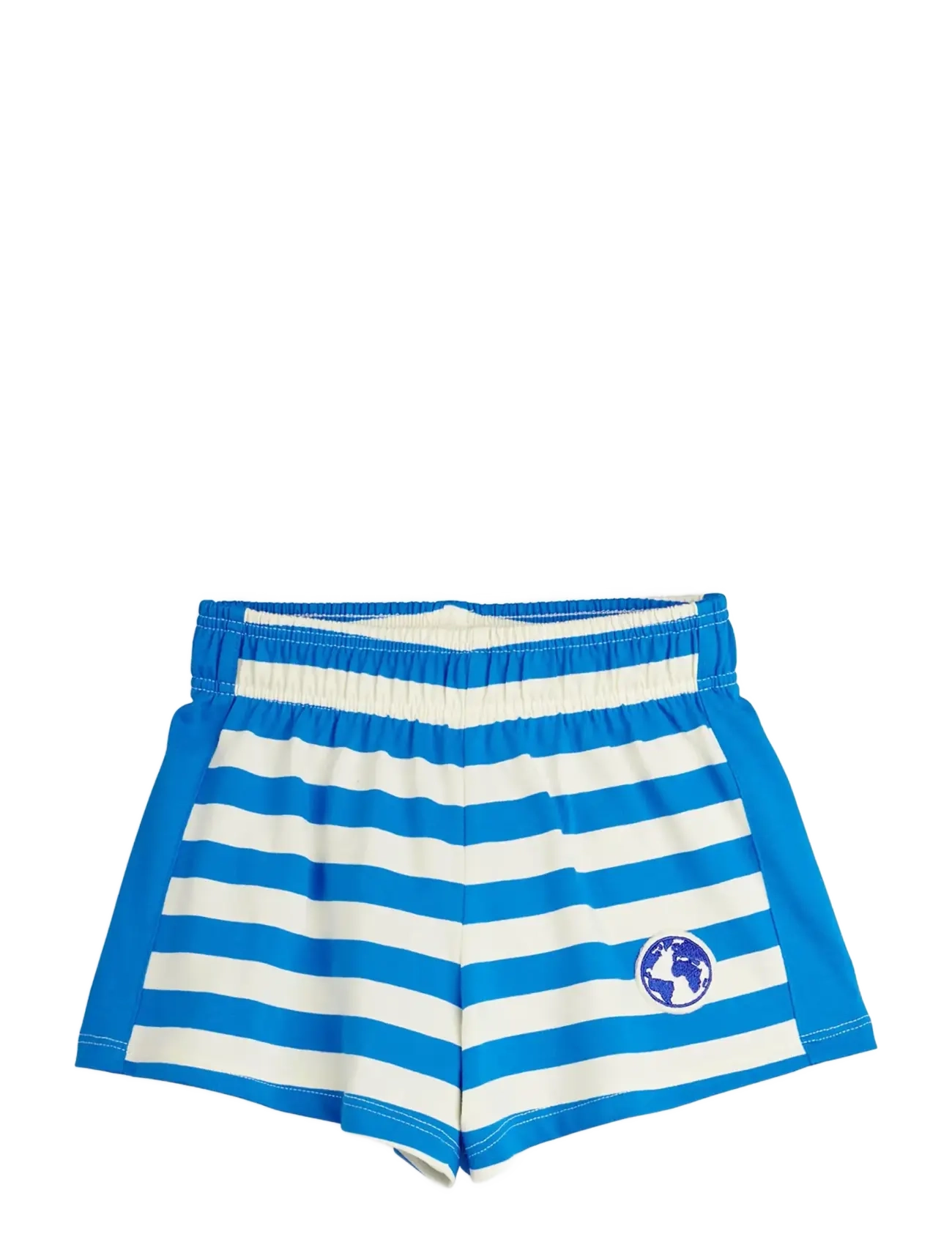 Mini Rodini Earth Yd Stripe Shorts, 116/122, Blue, Shorts > Svedeshorts, Børn