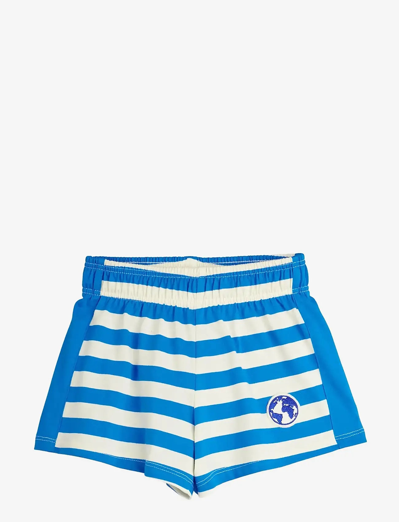 Mini Rodini - Earth yd stripe shorts - dresowe szorty - blue - 0