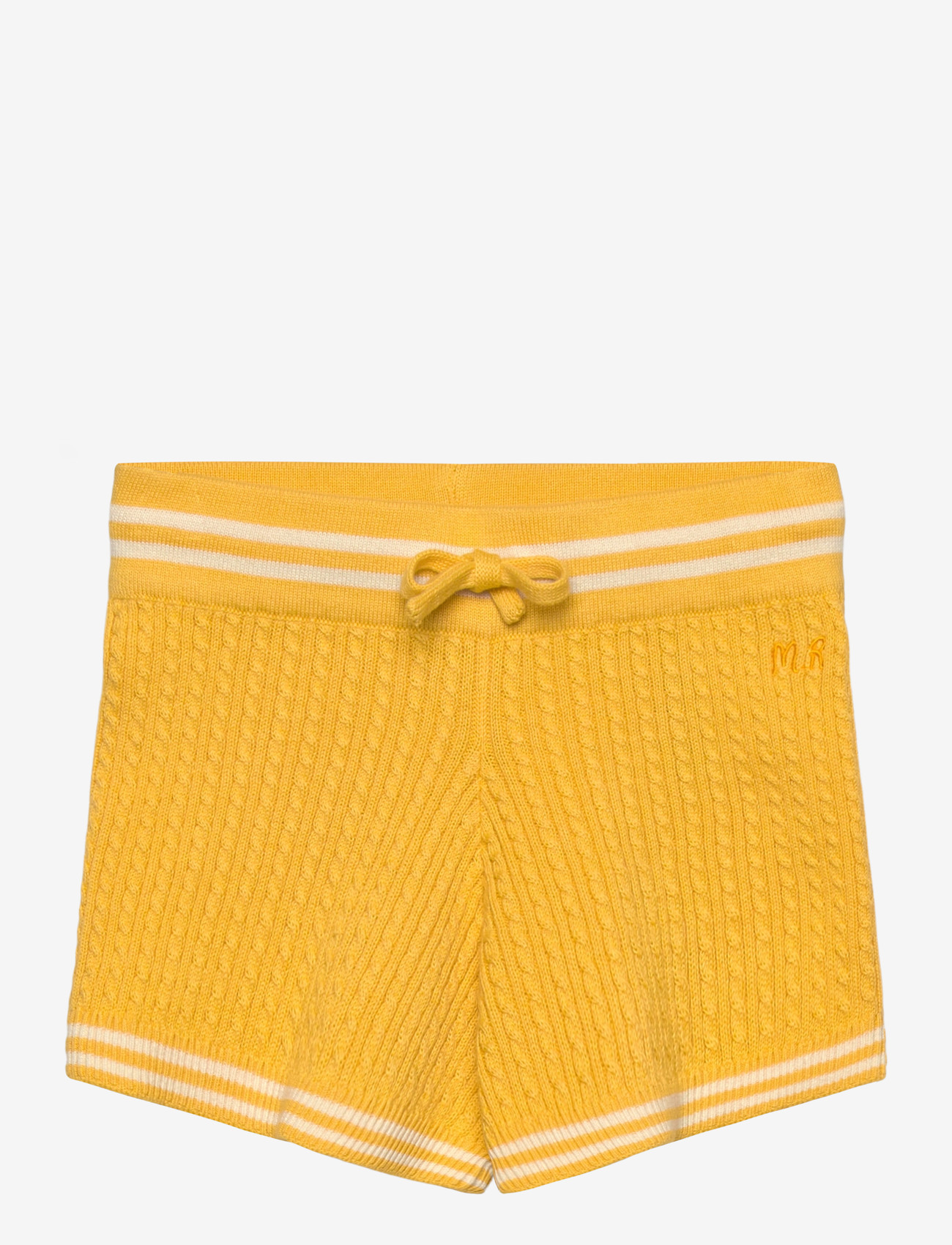 Mini Rodini - Cable knit shorts - shorts en molleton - yellow - 0