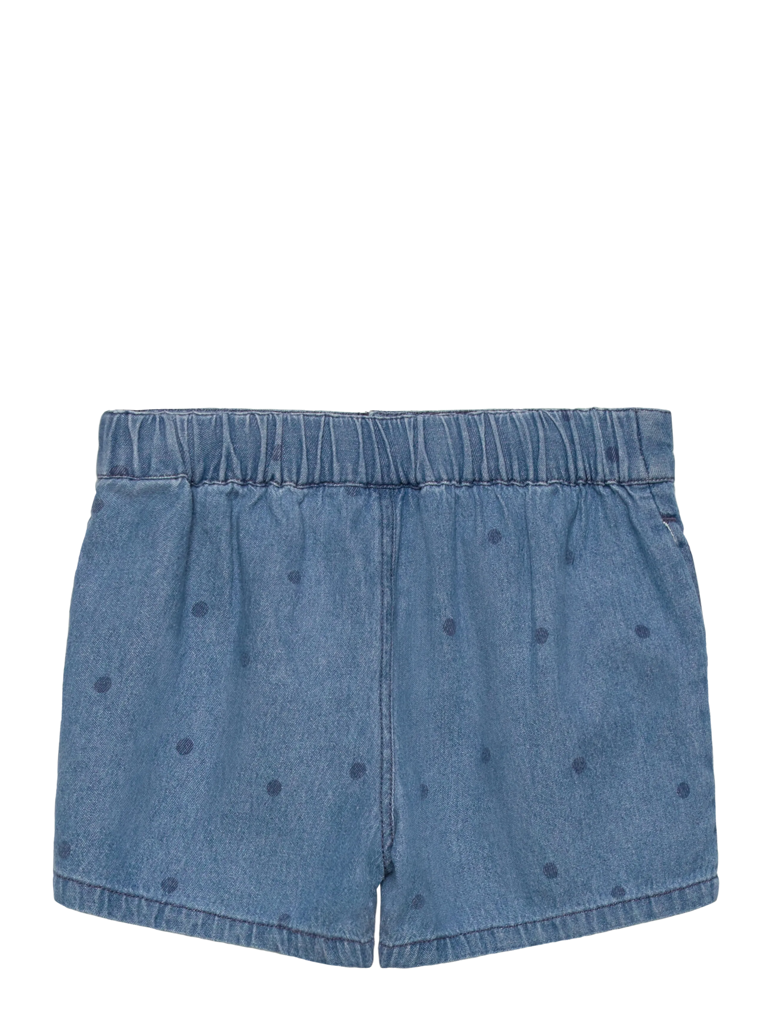 Mini Rodini - Lw denim dots aop shorts 2 - jeansshorts - blue - 1