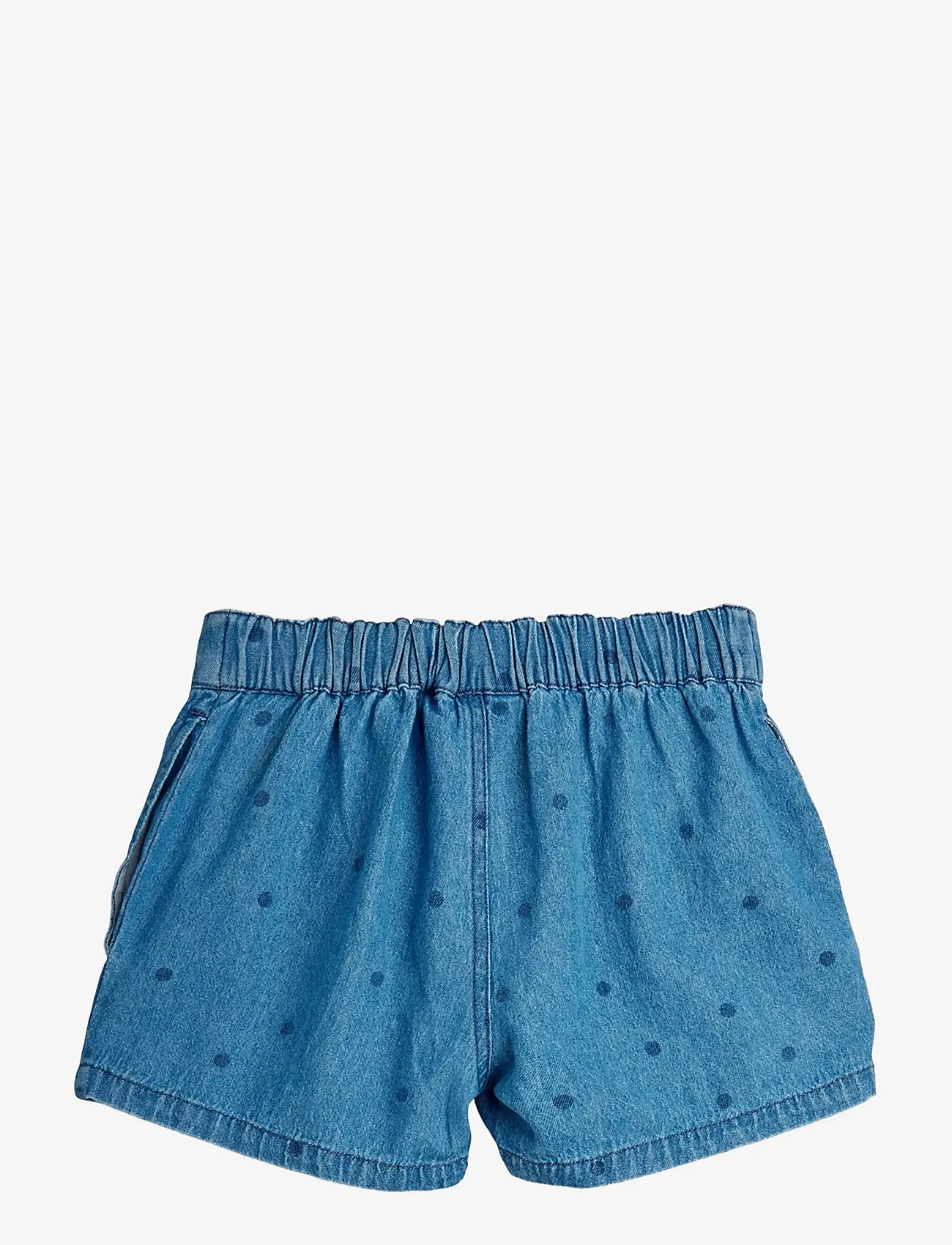 Mini Rodini - Lw denim dots aop shorts 2 - jeansshorts - blue - 2