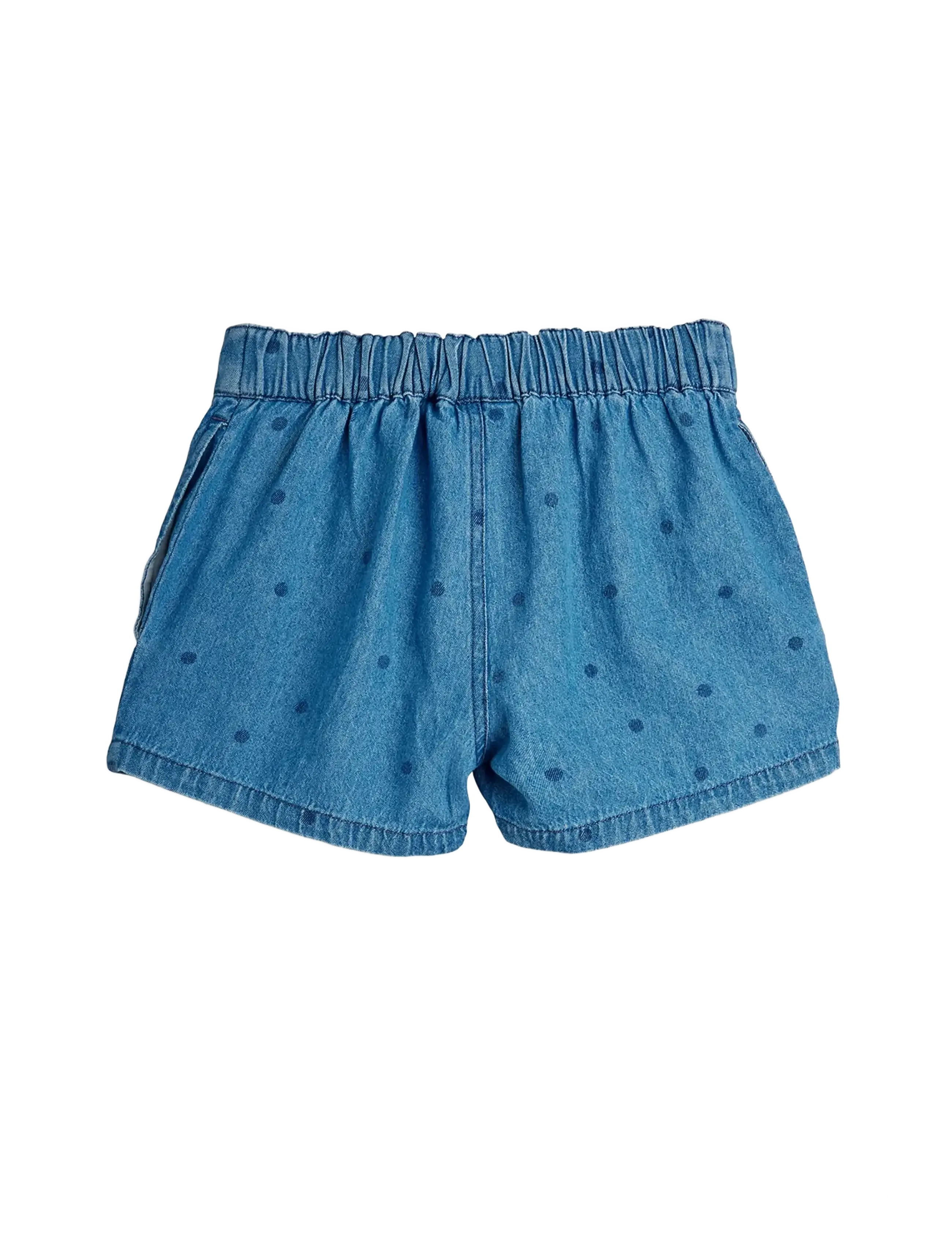 Mini Rodini - Lw denim dots aop shorts 2 - jeansshorts - blue - 2