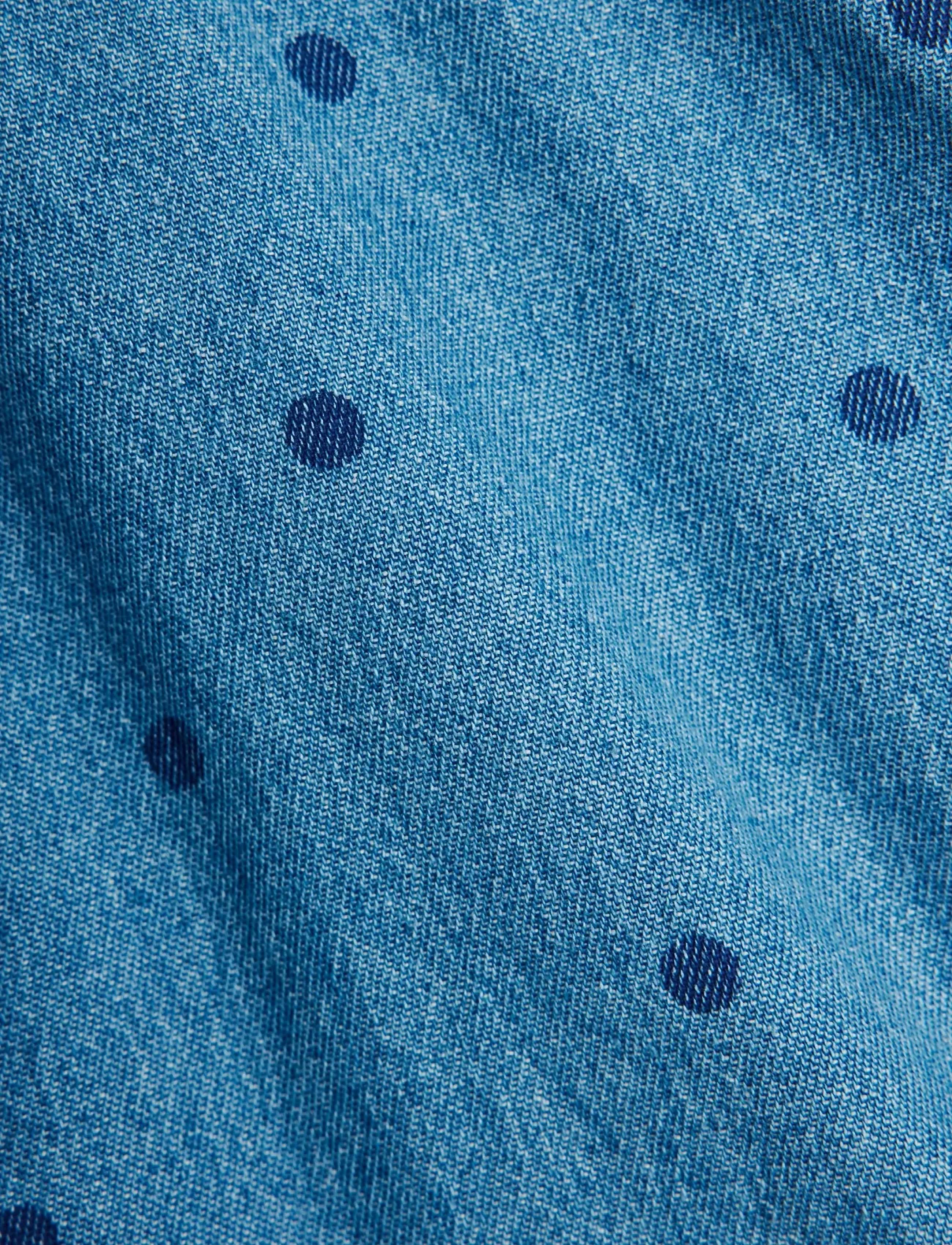 Mini Rodini - Lw denim dots aop shorts 2 - jeansshorts - blue - 3