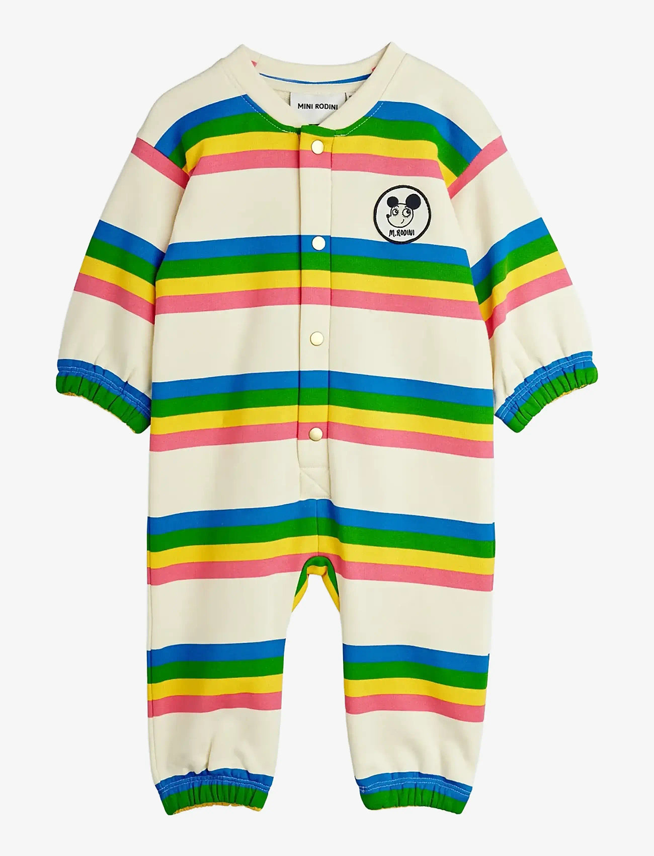 Mini Rodini - Ritzratz stripe baby onesie - jumpsuits - multi - 0