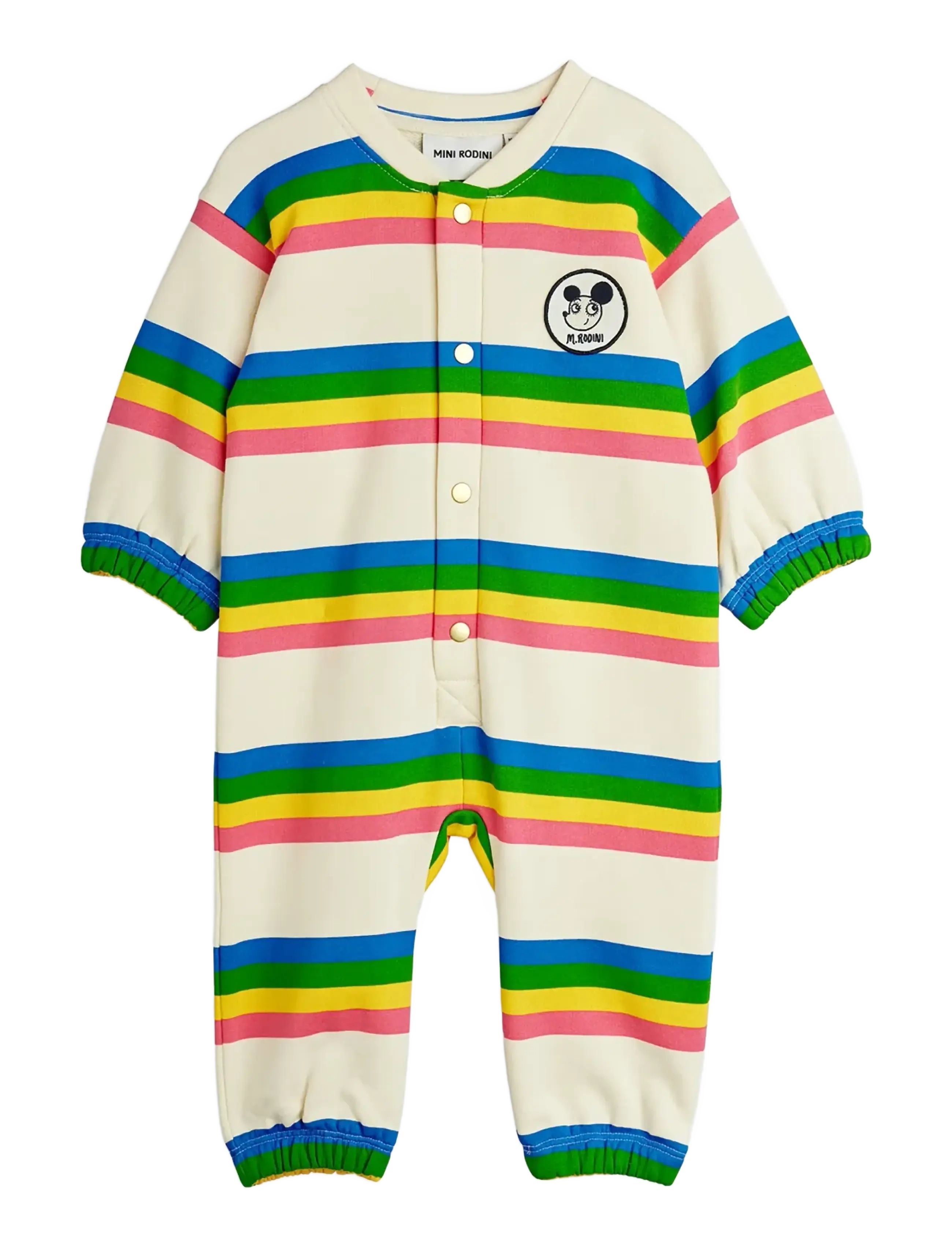 Mini Rodini - Ritzratz stripe baby onesie - jumpsuits - multi - 0