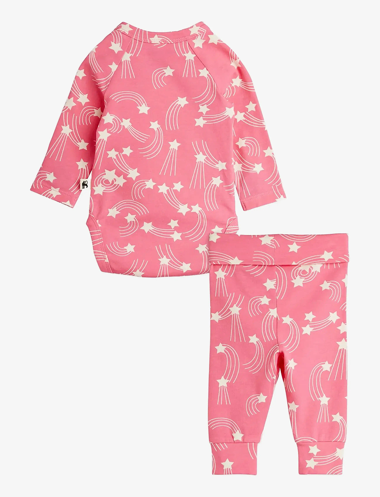 Mini Rodini - Starfall aop nb baby set - sæt med body - pink - 1