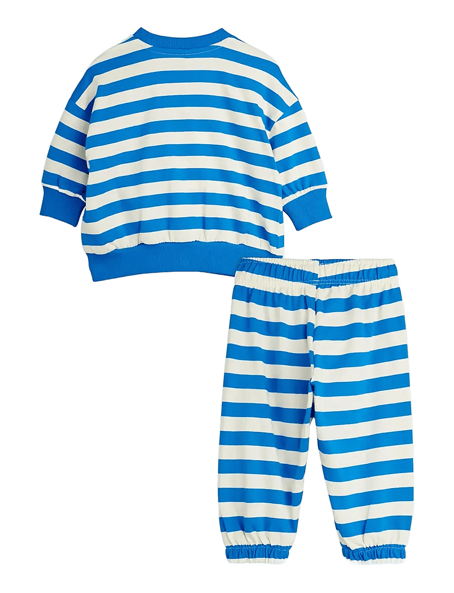 Mini Rodini - Earth yd stripe baby set - ensembles avec t-shirt à manches longues - blue - 1