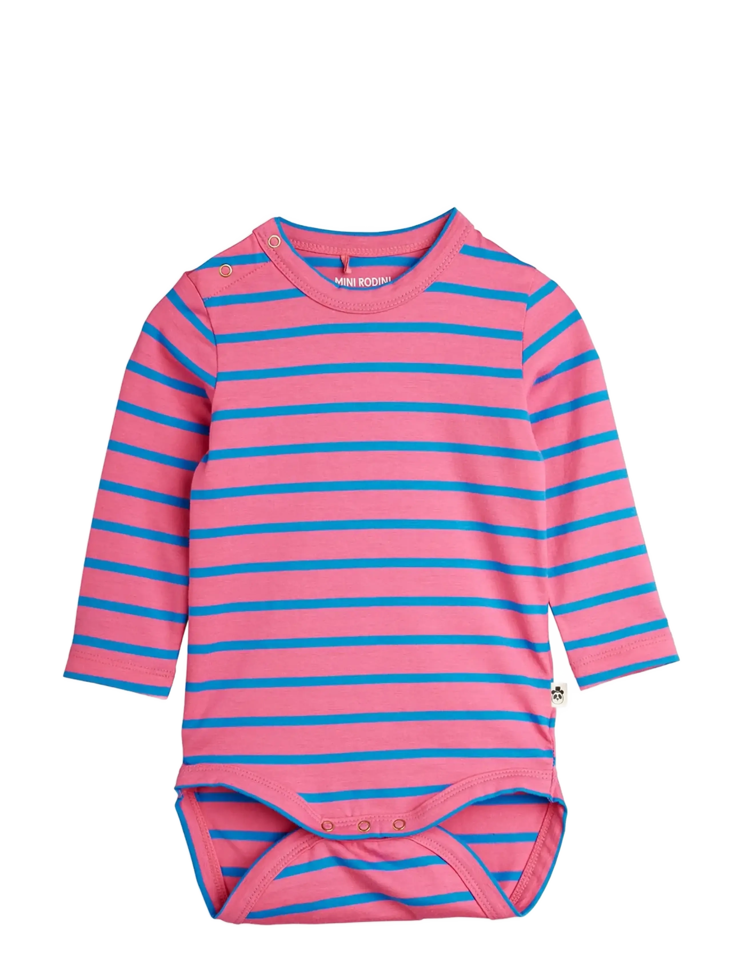 Mini Rodini Stripe yd ls body - Neuheiten - PINK / multi