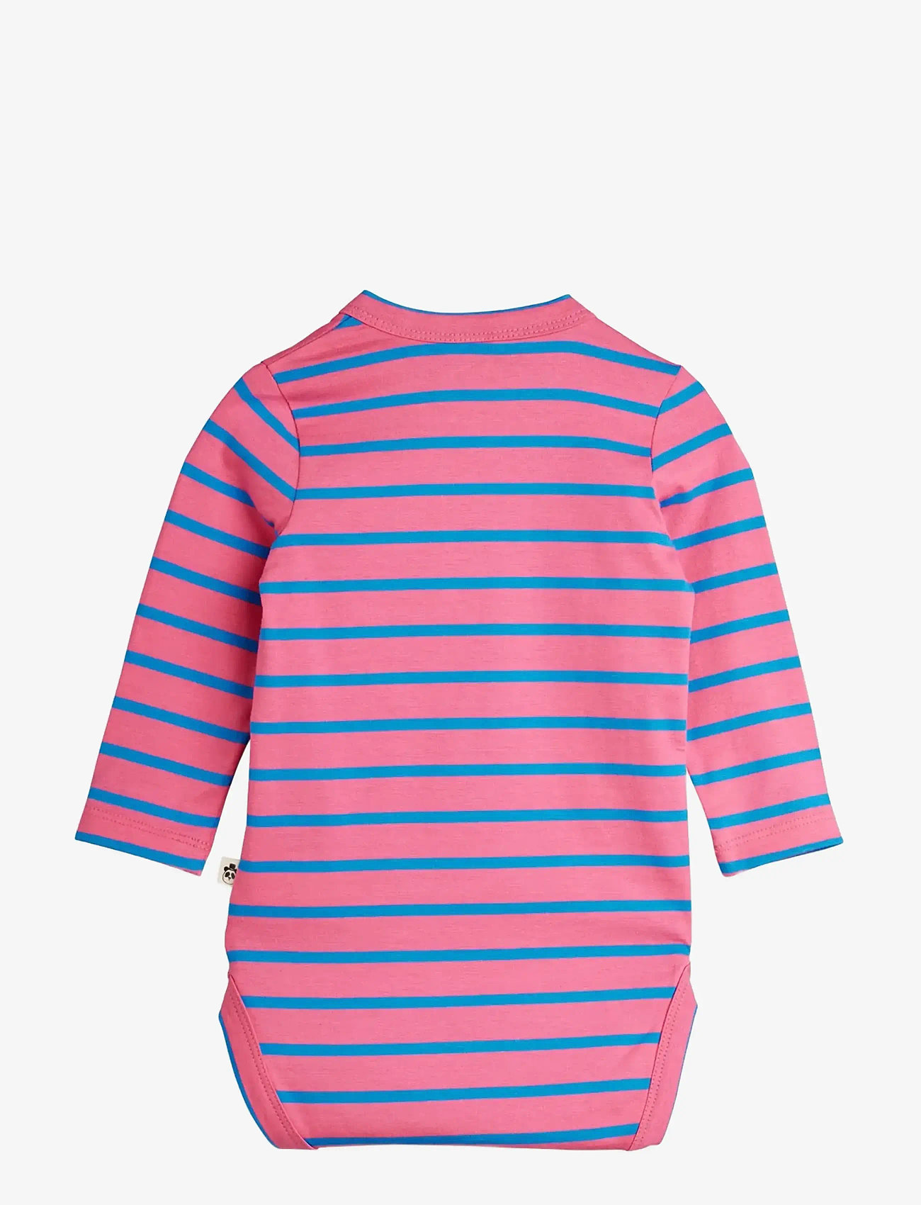 Mini Rodini - Stripe yd ls body - long-sleeved bodies - pink - 1